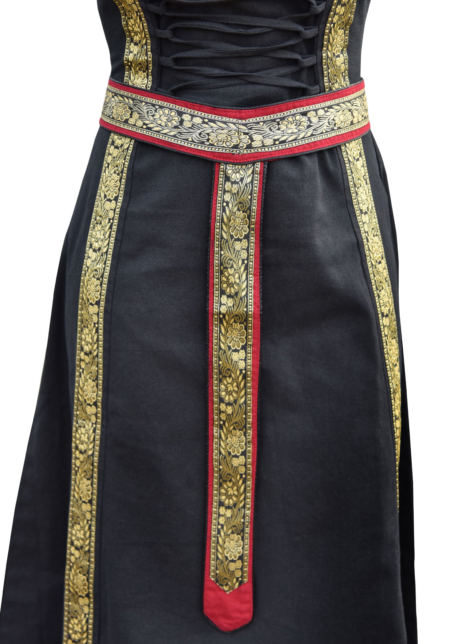 Imagen única de: Cinturón Medieval, Cinturón De Tela En Y Con Borde, Rojo