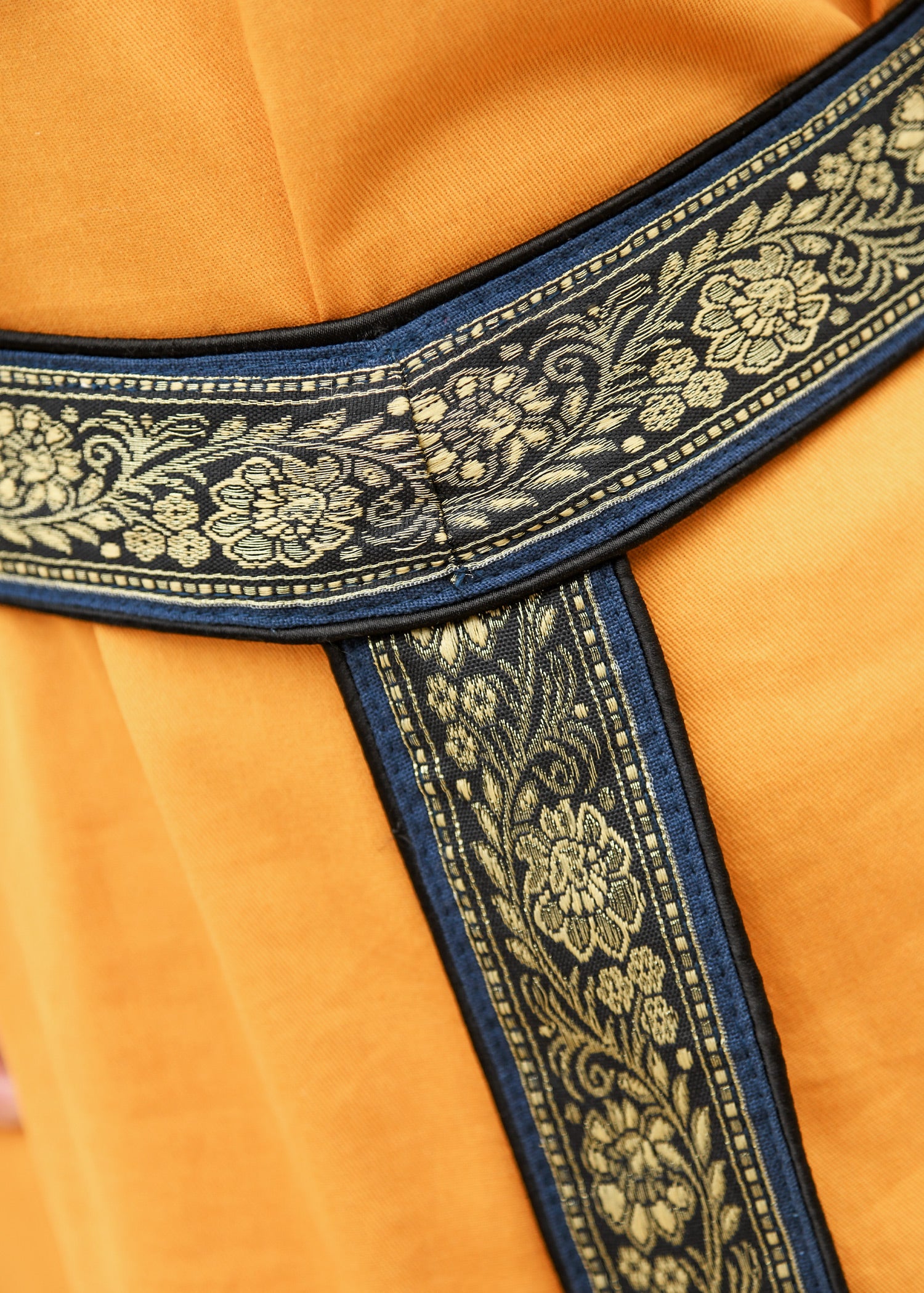 Imagen única de: Cinturón Medieval, Cinturón De Tela En Y Con Borde, Azul