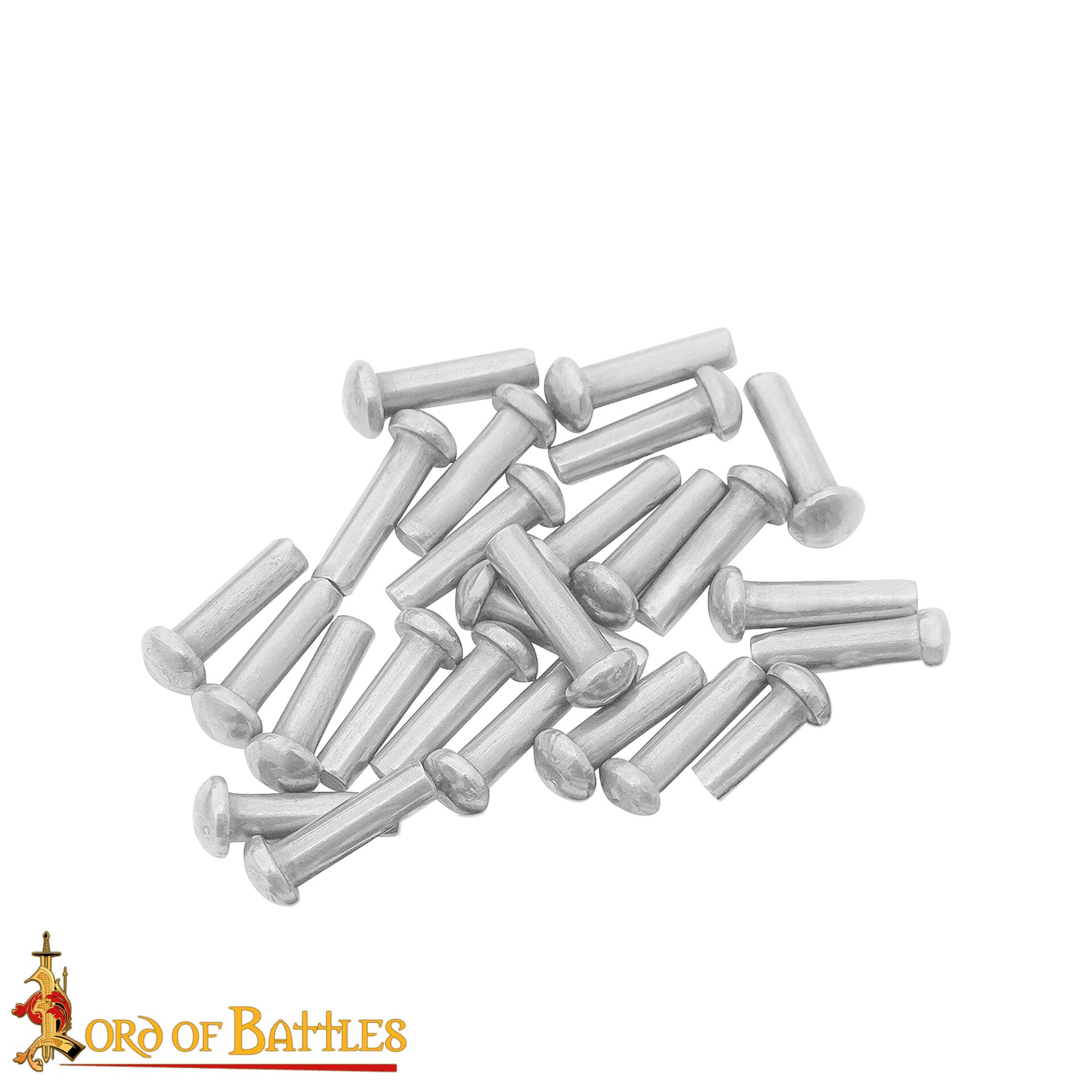 Imagen única de: Remaches de Cabeza de Seta - Juego de 25 Remaches de Cúpula para Armaduras y Marroquinería - 16 Mm de Longitud Total
