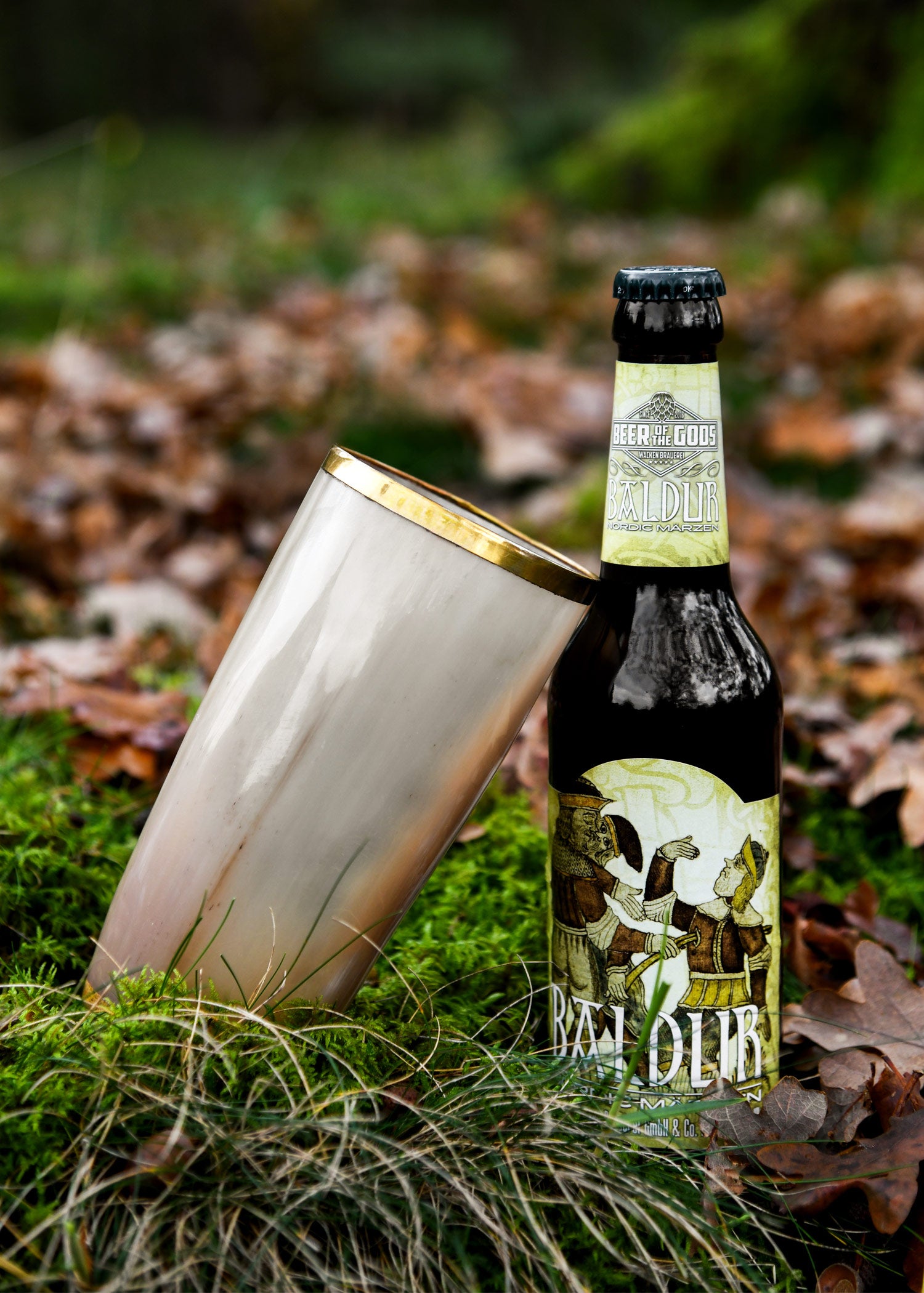 Imagen única de: Vaso De Cuerno Con Borde De Latón, Sin Asa