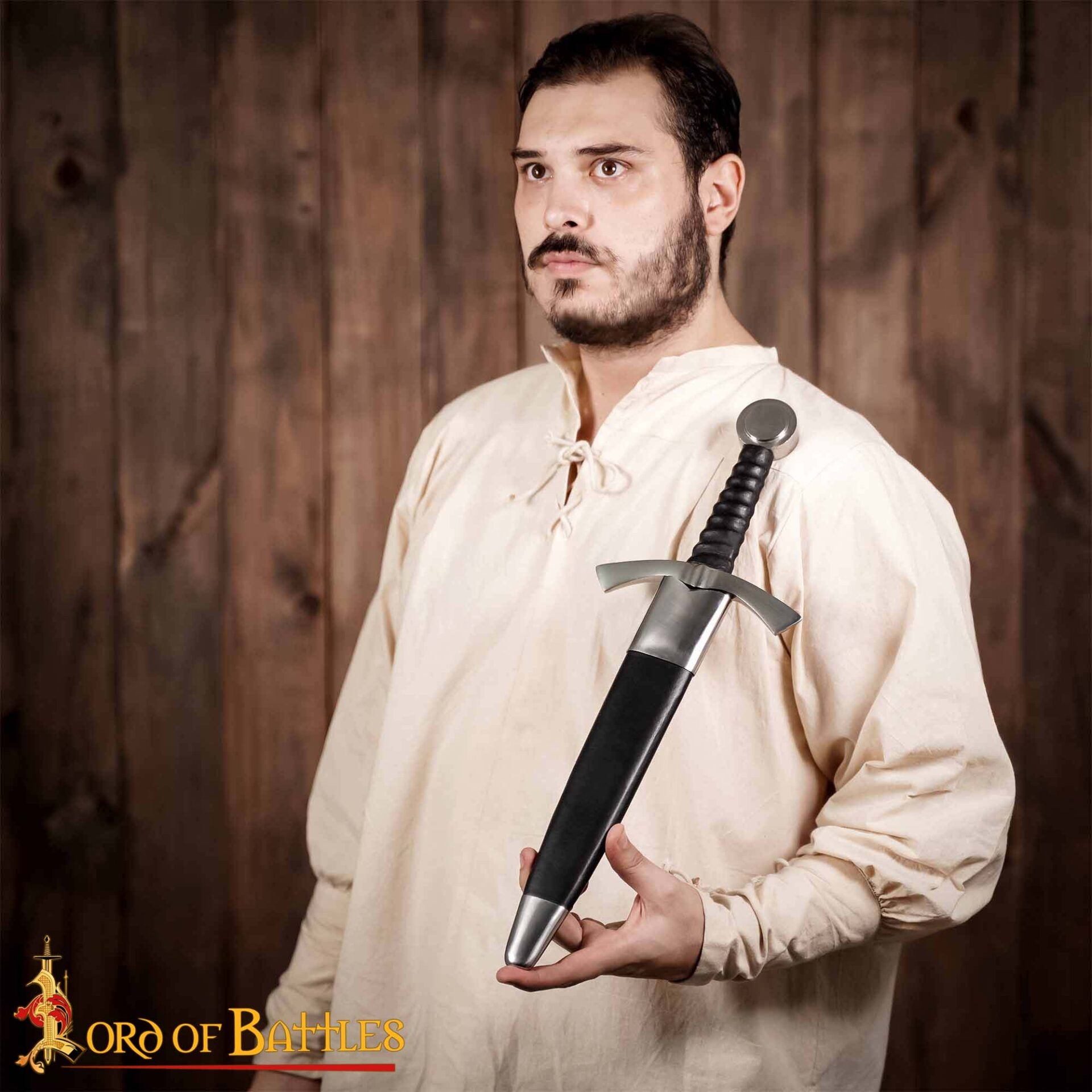 Imagen única de: Daga Histórica Medieval con Vaina - Acero Decorativo Coleccionable