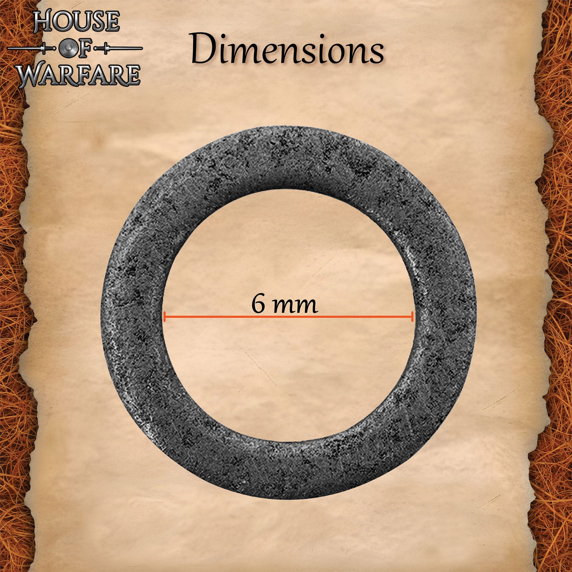 Imagen única de: Juego de Anillas Sueltas para Correo - Anillas Planas Macizas, Diámetro Interior de 6 Mm, Acero Calibre 18