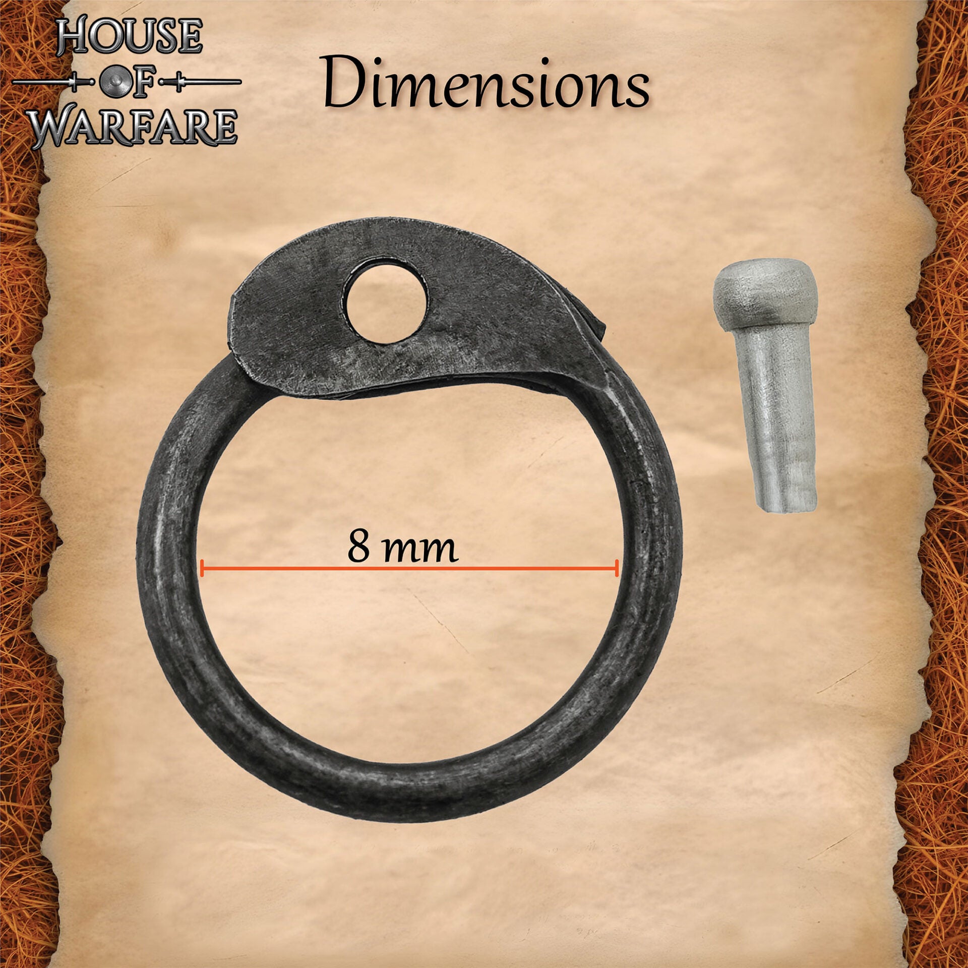 Imagen única de: Kit de Correo de Anillas Sueltas - Anillas Redondas Remachadas de Acero Dulce, 8 Mm de Diámetro Interior, Calibre 18