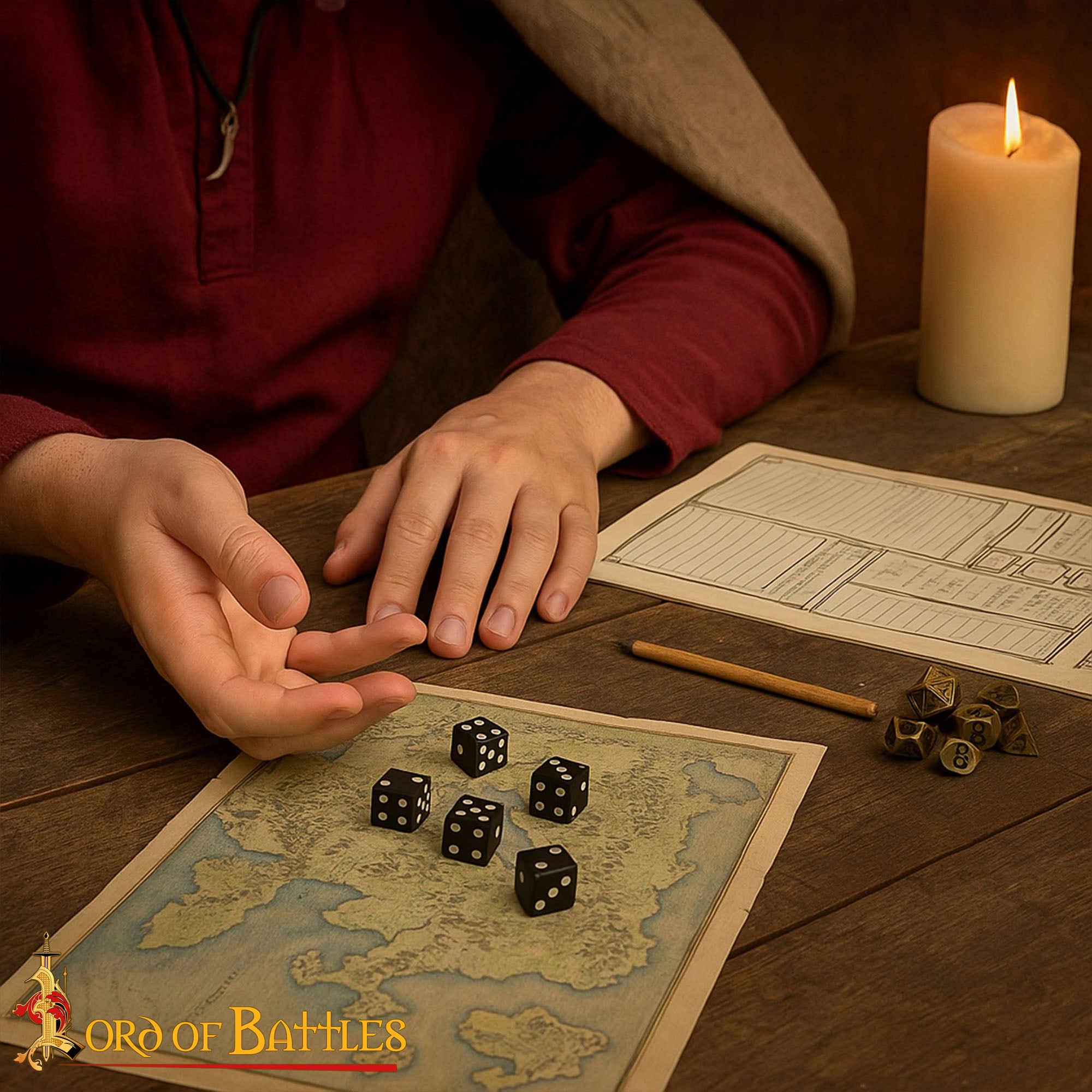 Imagen única de: Juego de Dados Artesanales de Cuerno de Búfalo - 6 Piezas | Dados Naturales para Juegos de Rol de Mesa, Coleccionismo y Juegos Históricos