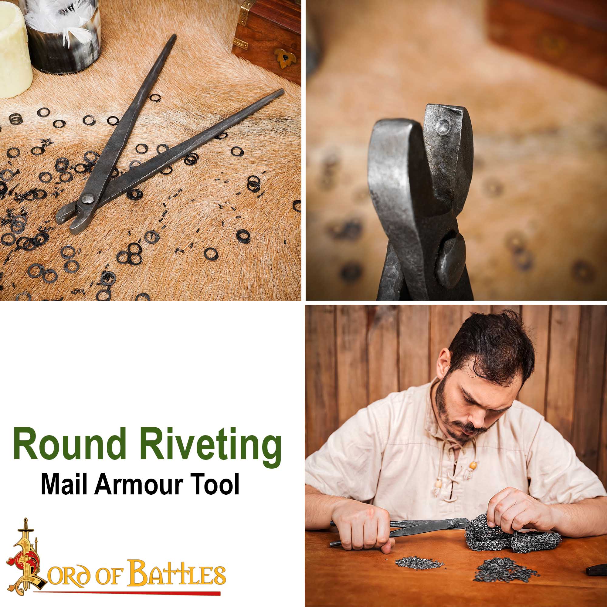 Imagen única de: Remachadora Redonda - para Anillas de Cota de Malla de 9 Mm y 18 Mm - Acabado Natural