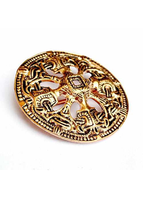 Imagen única de: Broche De Disco Vikingo Troendelag En Estilo Borre
