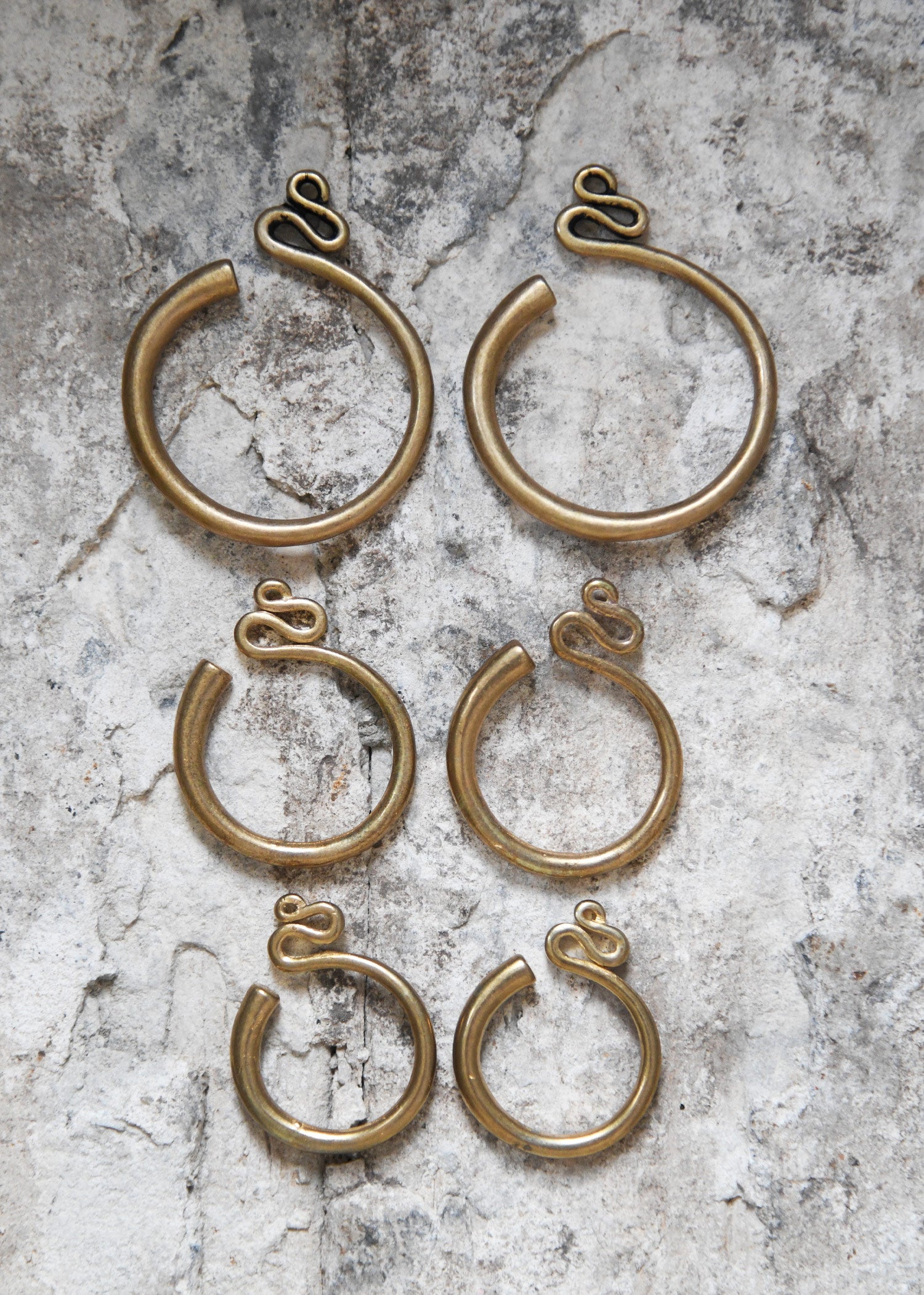 Imagen única de: Anillos De Templo Eslavos, Extra Grandes, Par