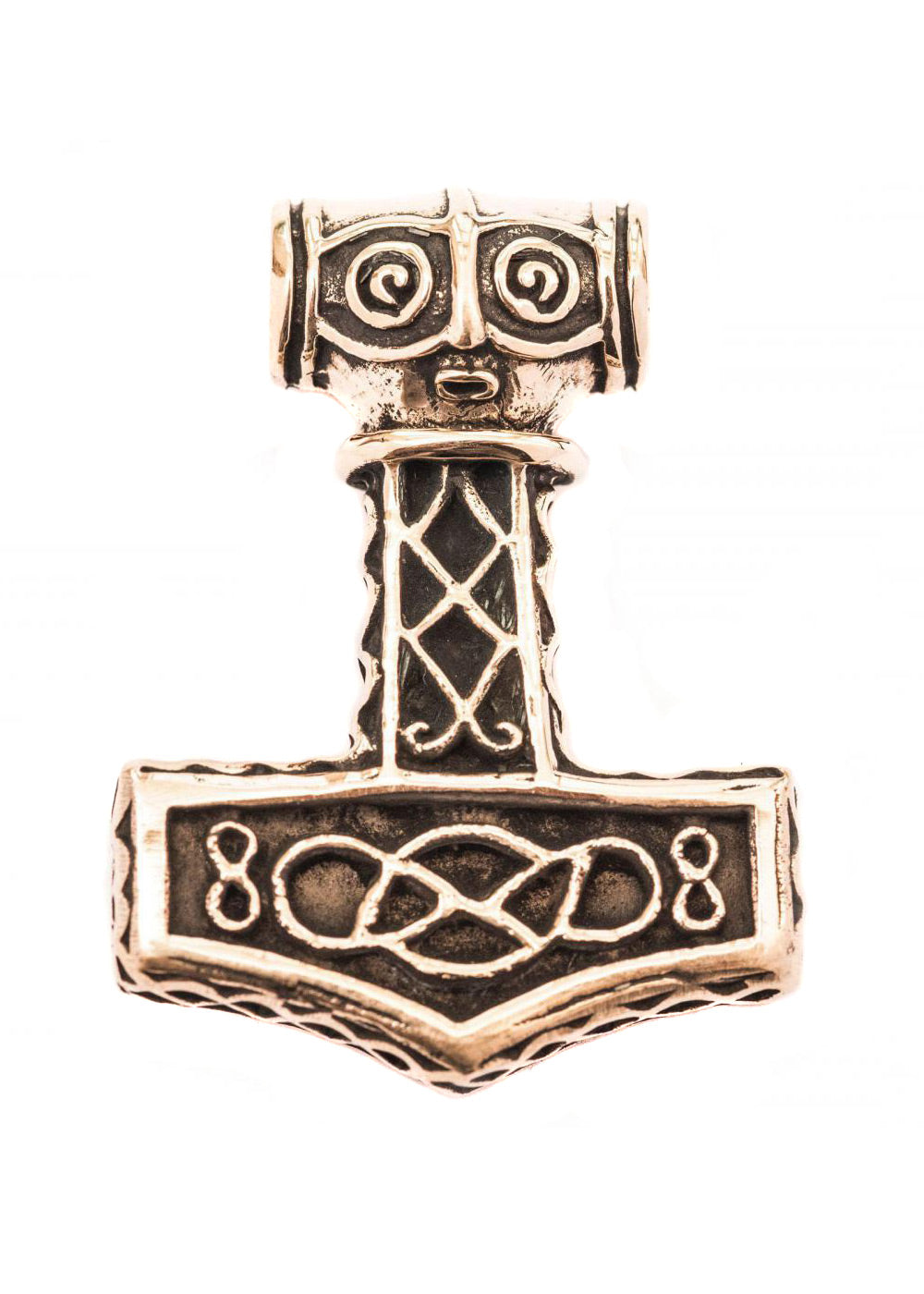 Imagen única de: Colgante Mjölnir, El Martillo De Thor Fabricado En Bronce