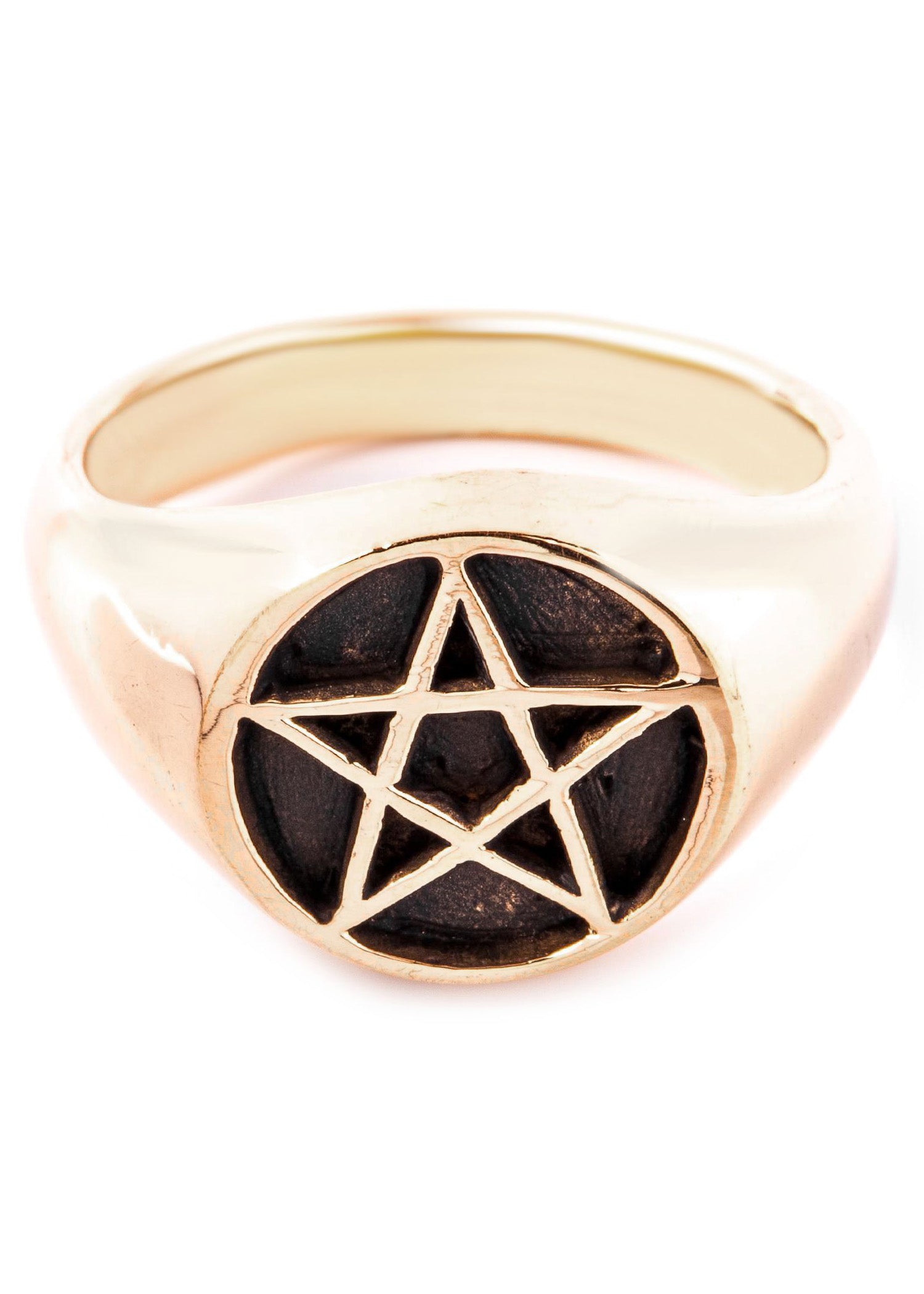 Imagen única de: Anillo De Sello Con Pentagrama De Bronce