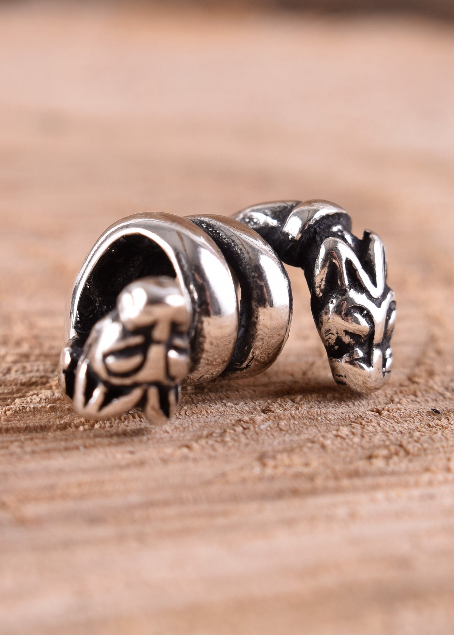 Imagen única de: Joyería De Barba Vikinga / Cuenta De Barba, Lobo De Plata