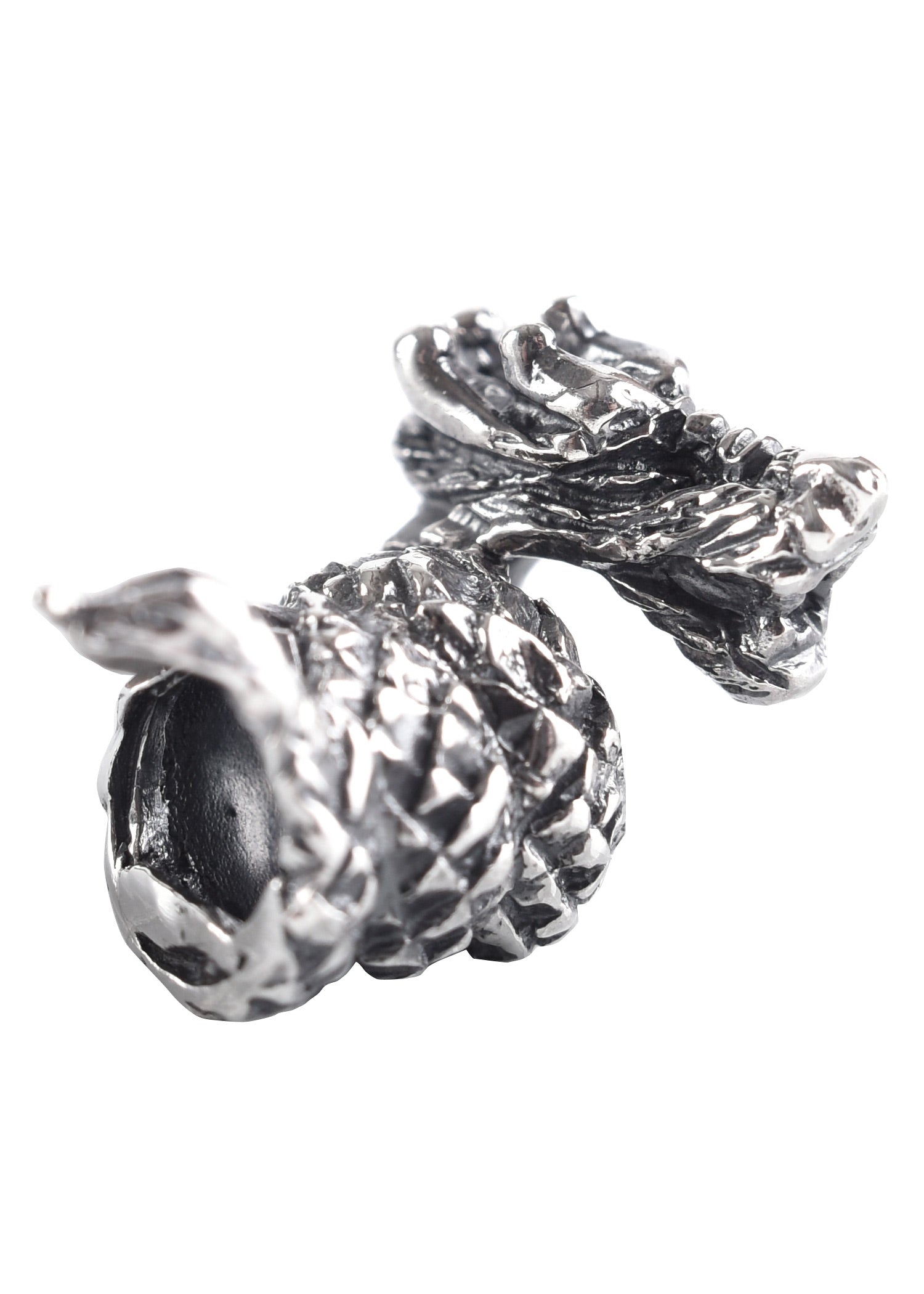 Imagen única de: Joyería De Barba Vikinga / Cuenta De Barba, Pequeño Dragón De Plata