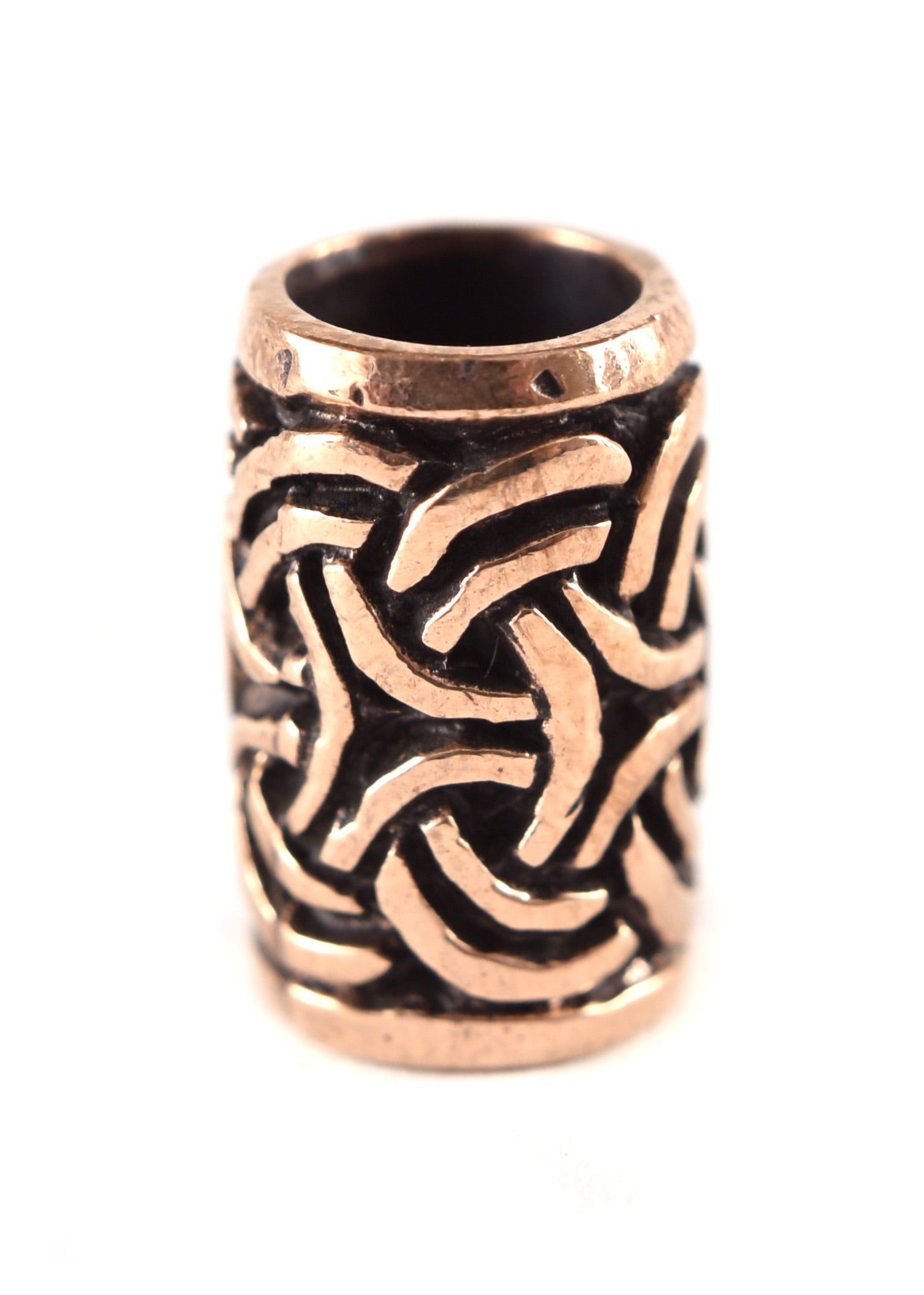 Imagen única de: Cuenta Para Barba Y Cuenta Para Rizos Con Nudos Celtas De Bronce