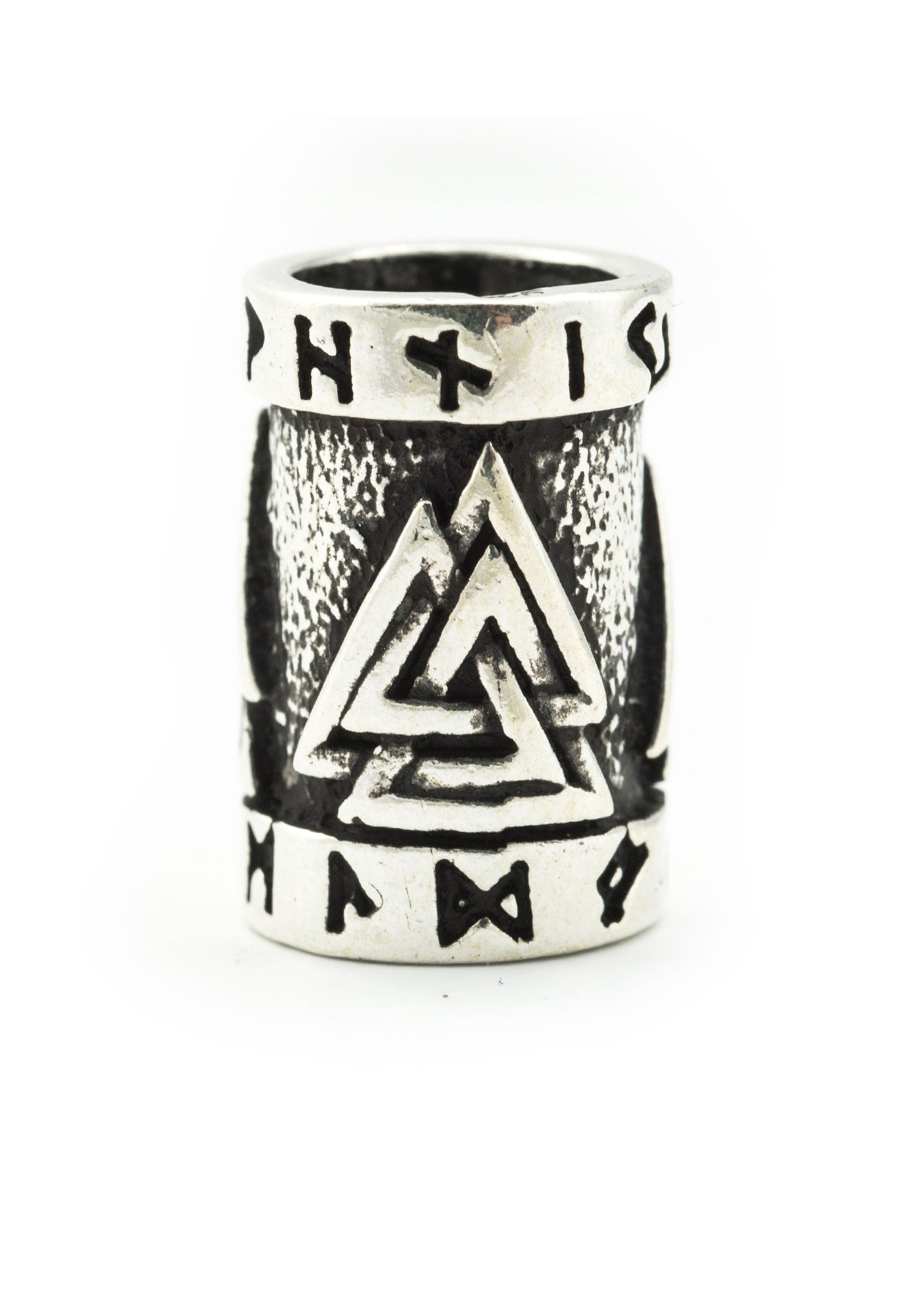 Imagen única de: Cuenta Para Barba Vikinga Valknut De Plata