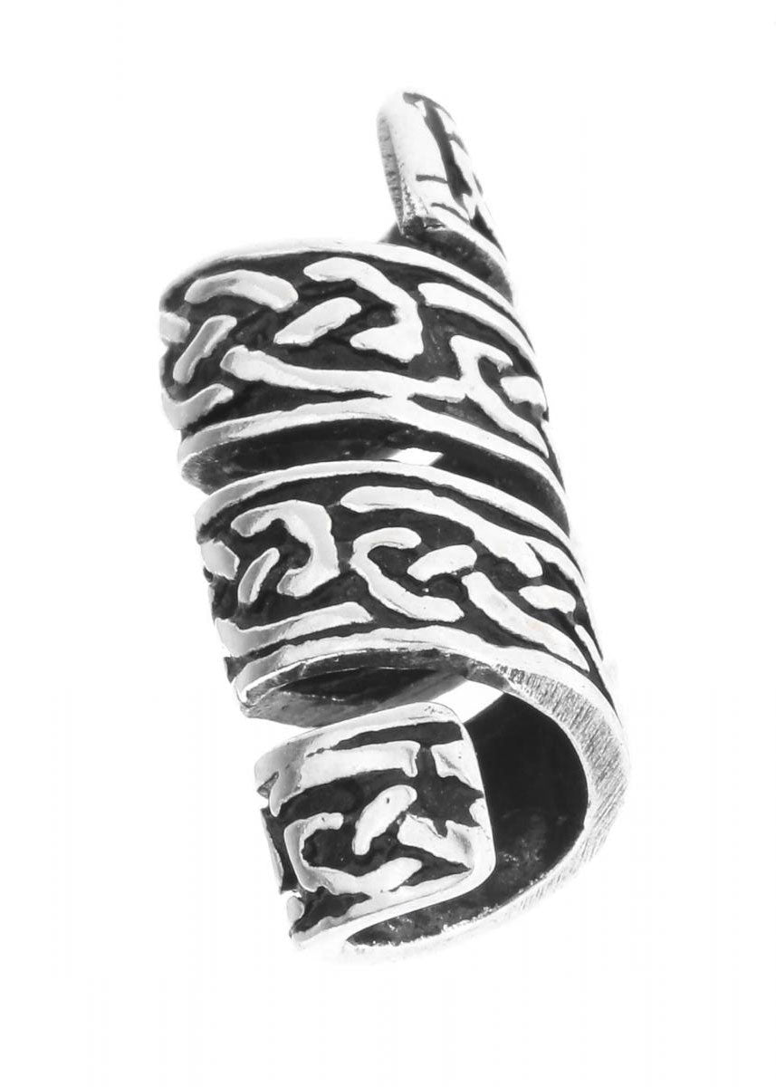 Imagen única de: Cuenta De Barba Medieval Con Nudo Celta De Plata