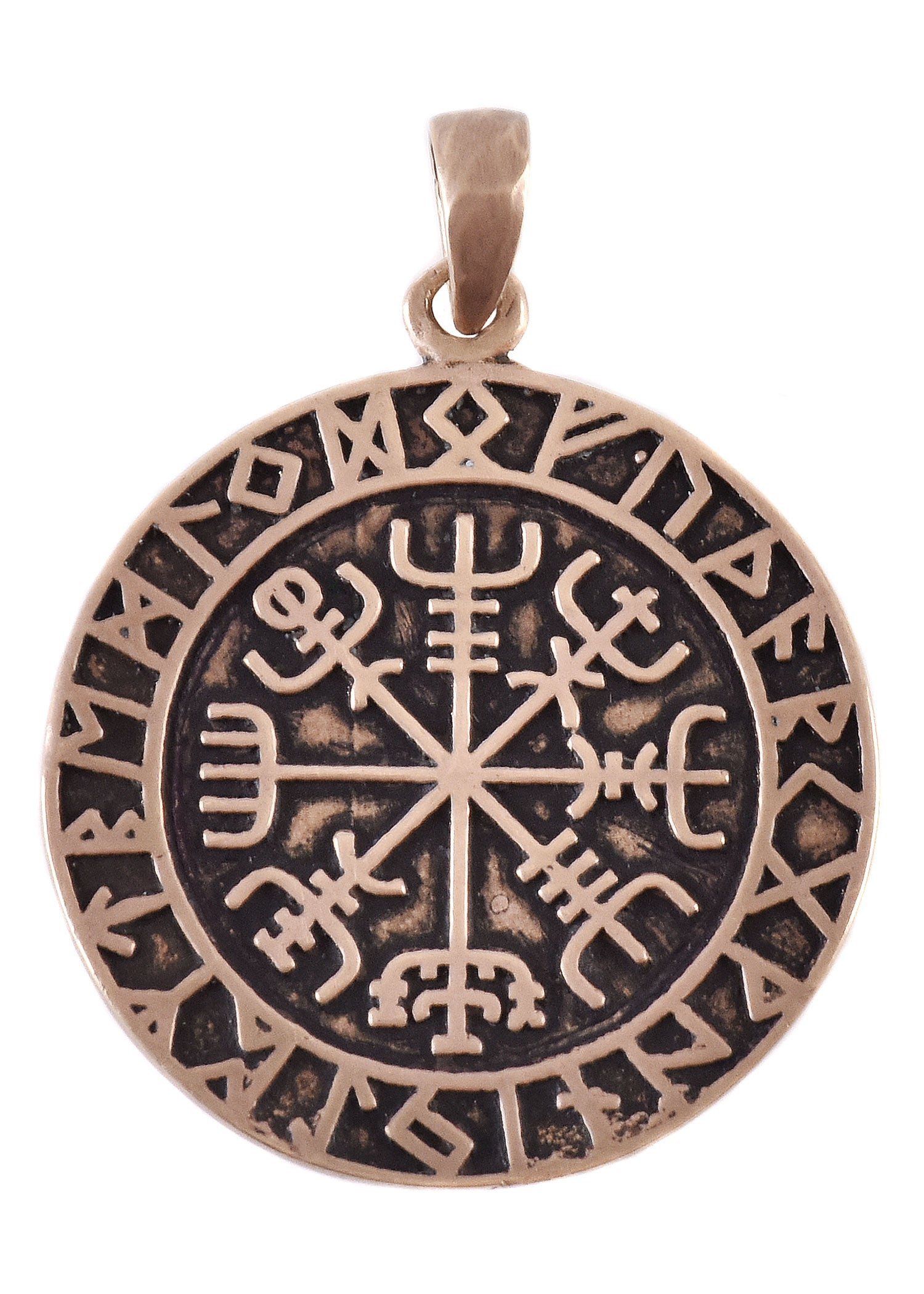 Imagen única de: Colgante De Bronce, Vegvísir