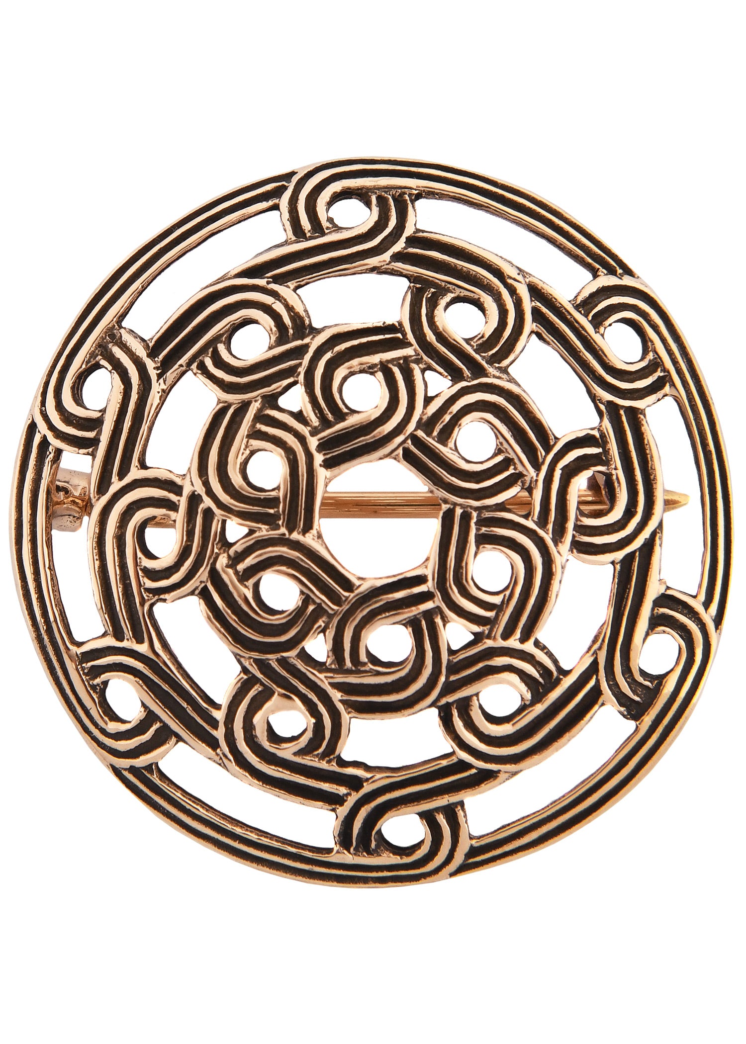 Imagen única de: Peroné Vikingo Con Patrón De Nudos De Bronce