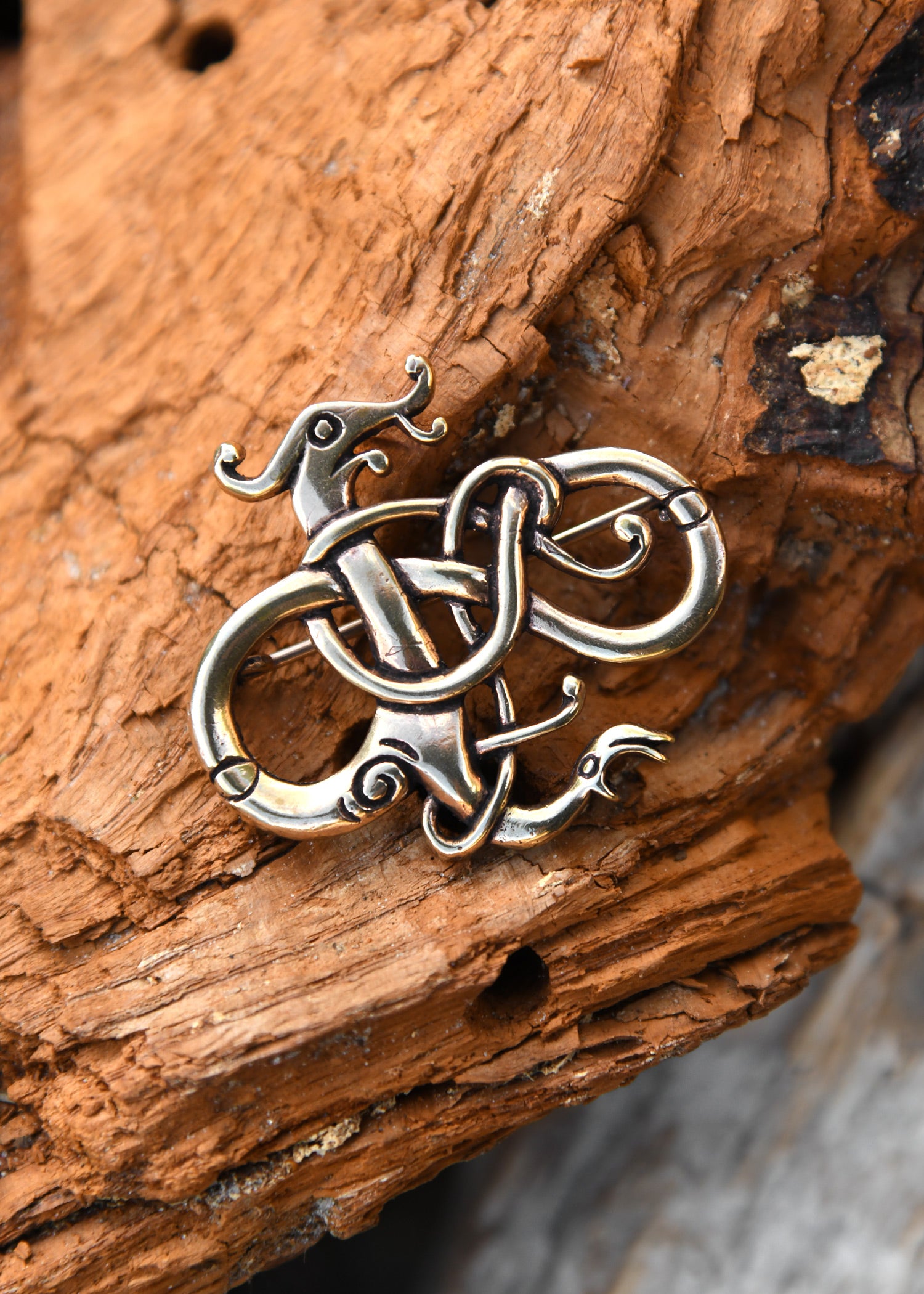 Imagen única de: Broche Vikingo, Dragón, De Bronce.