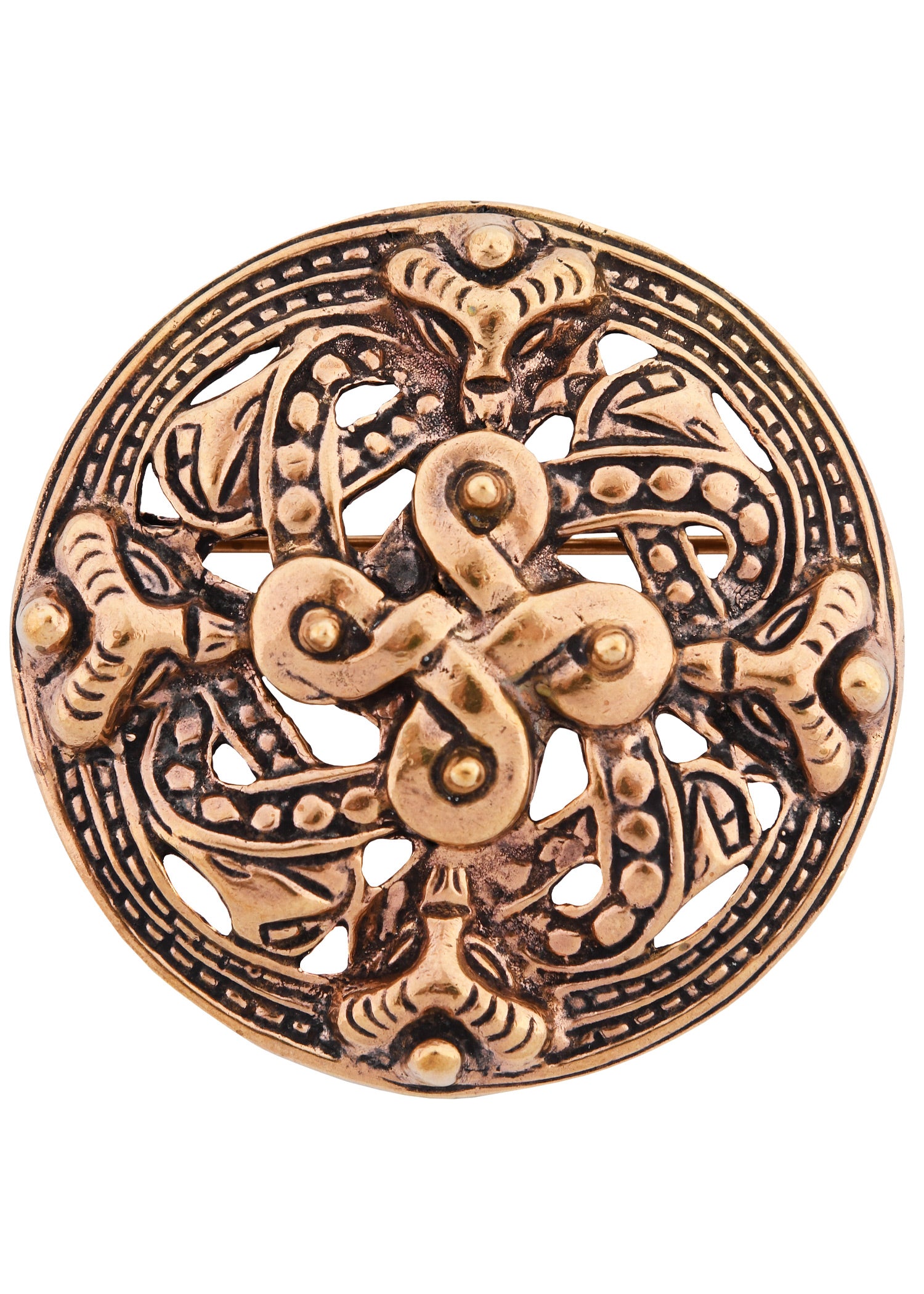 Imagen única de: Broche Vikingo Cuatro Elementos Elaborado En Bronce