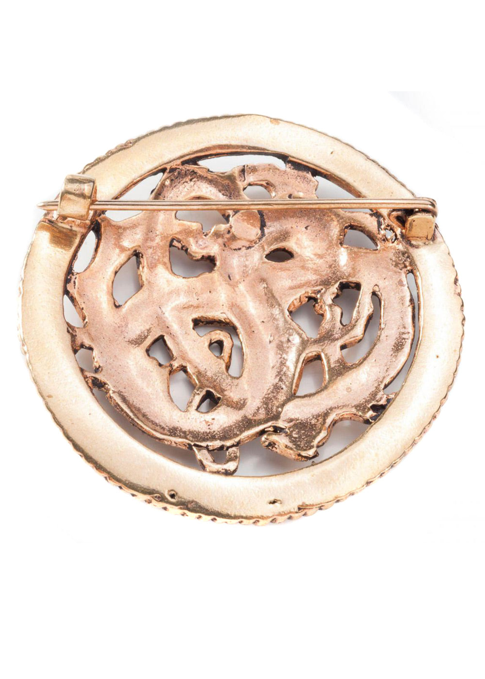 Imagen única de: Broche Vikingo Dragón De Fuego Fabricado En Bronce