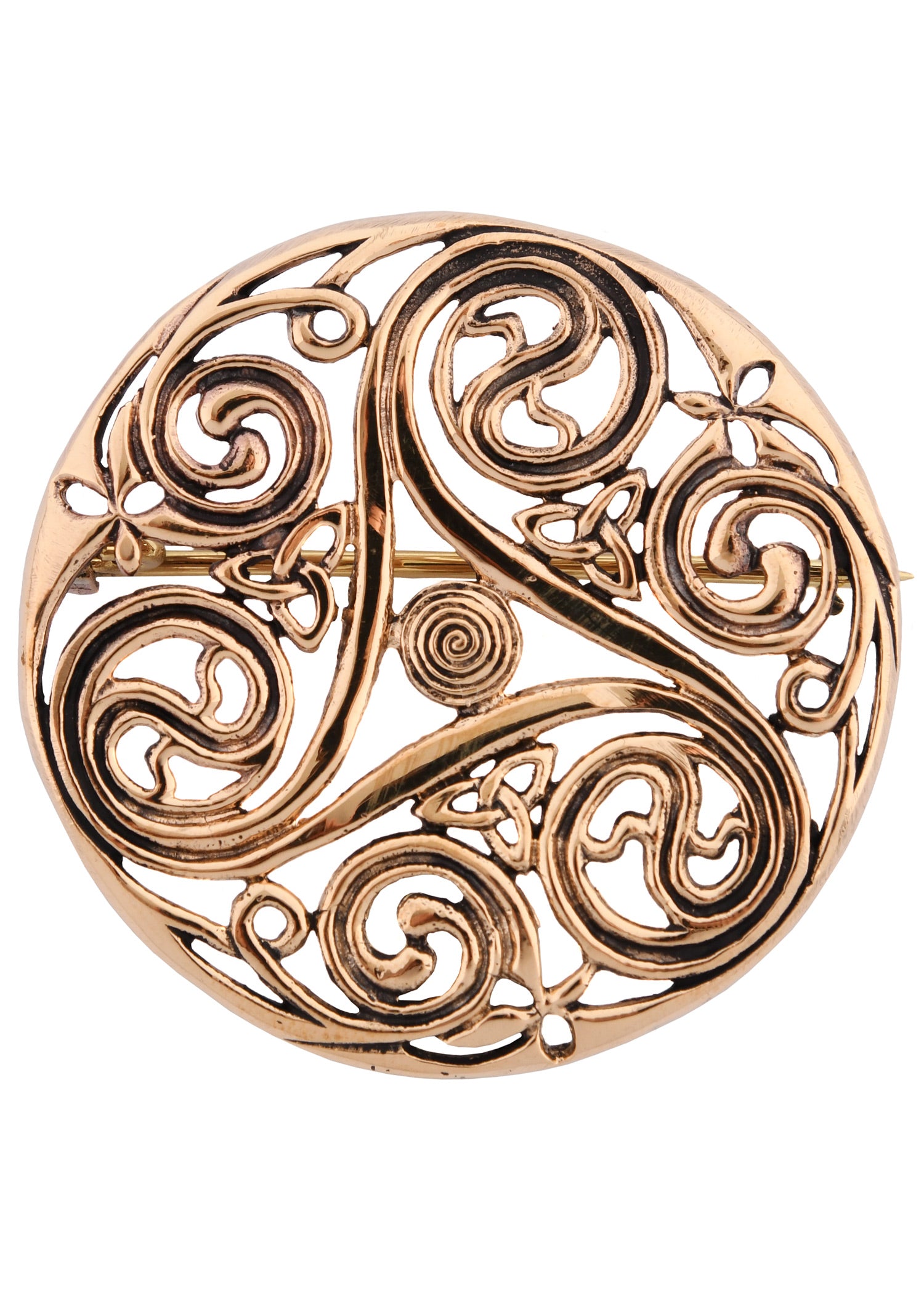 Imagen única de: Broche Celta Triskele Fabricado En Bronce