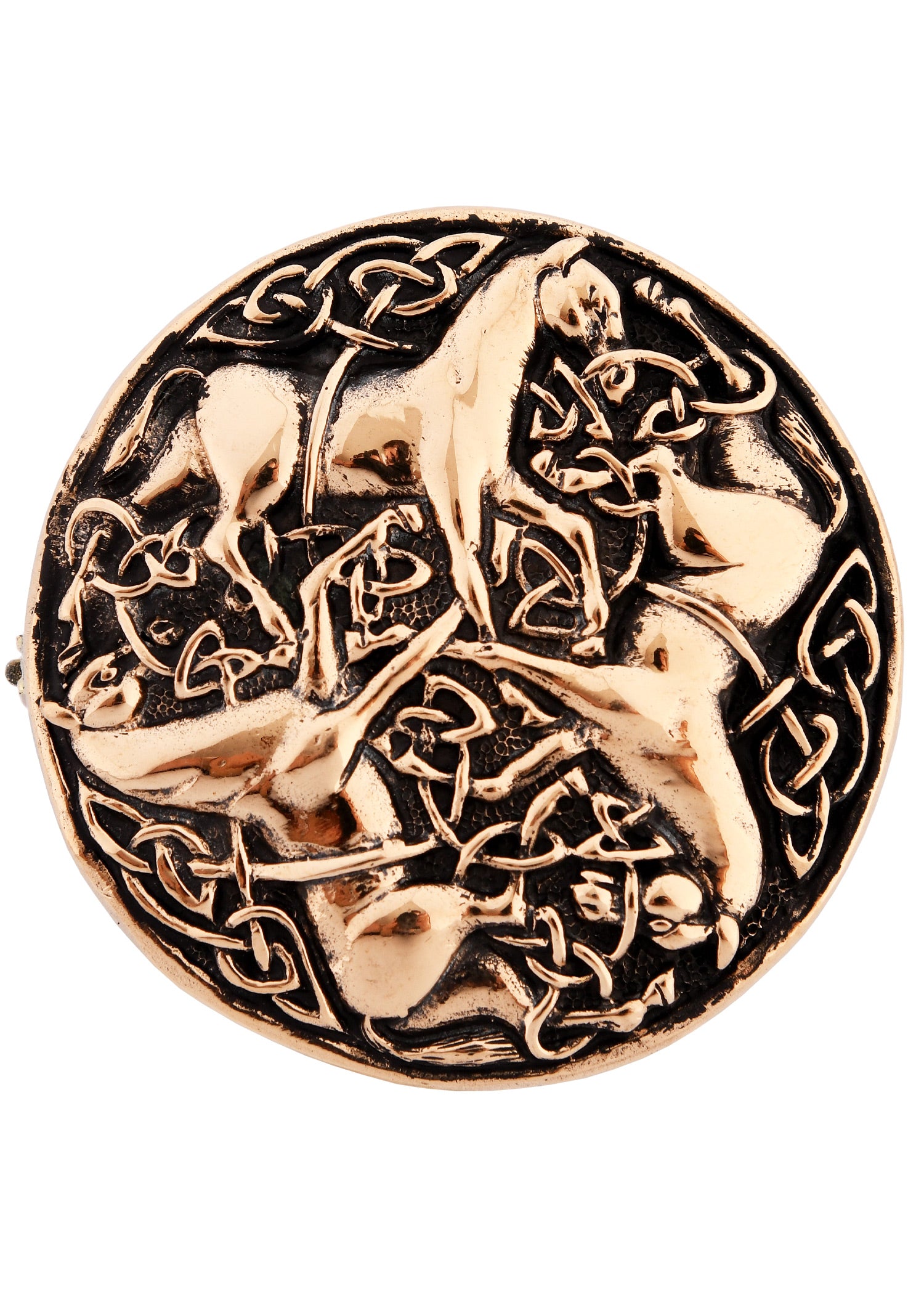 Imagen única de: Broche Celta De Bronce Tres Caballos