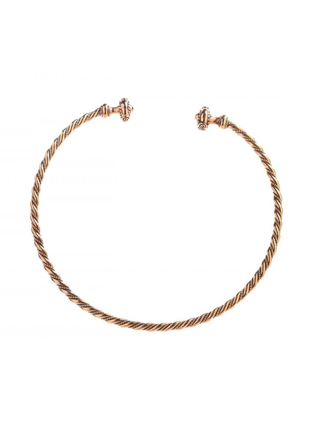 Imagen única de: Torques, Collar Celta De Bronce, Con Cordón