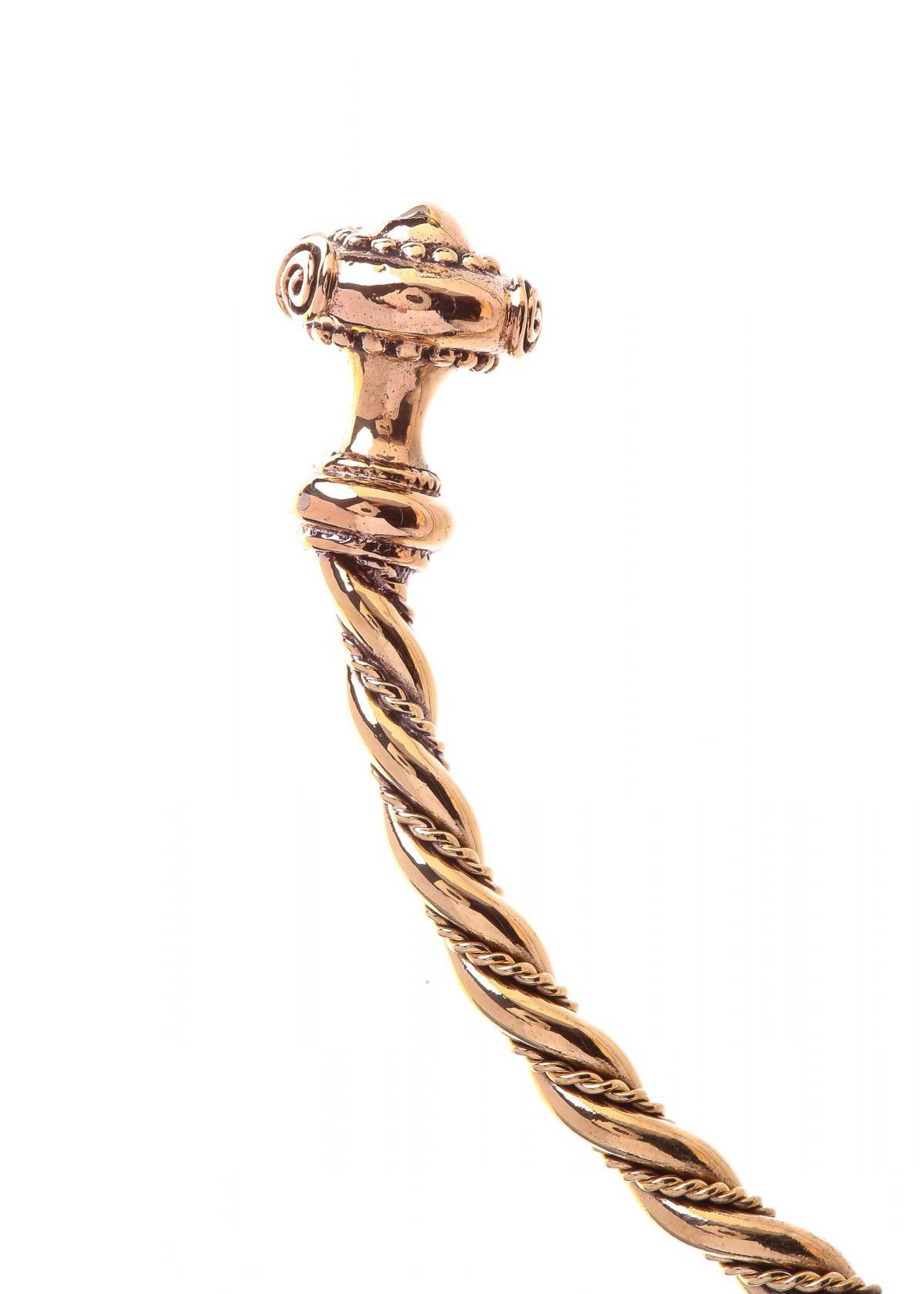 Imagen única de: Torques, Collar Celta De Bronce, Con Cordón