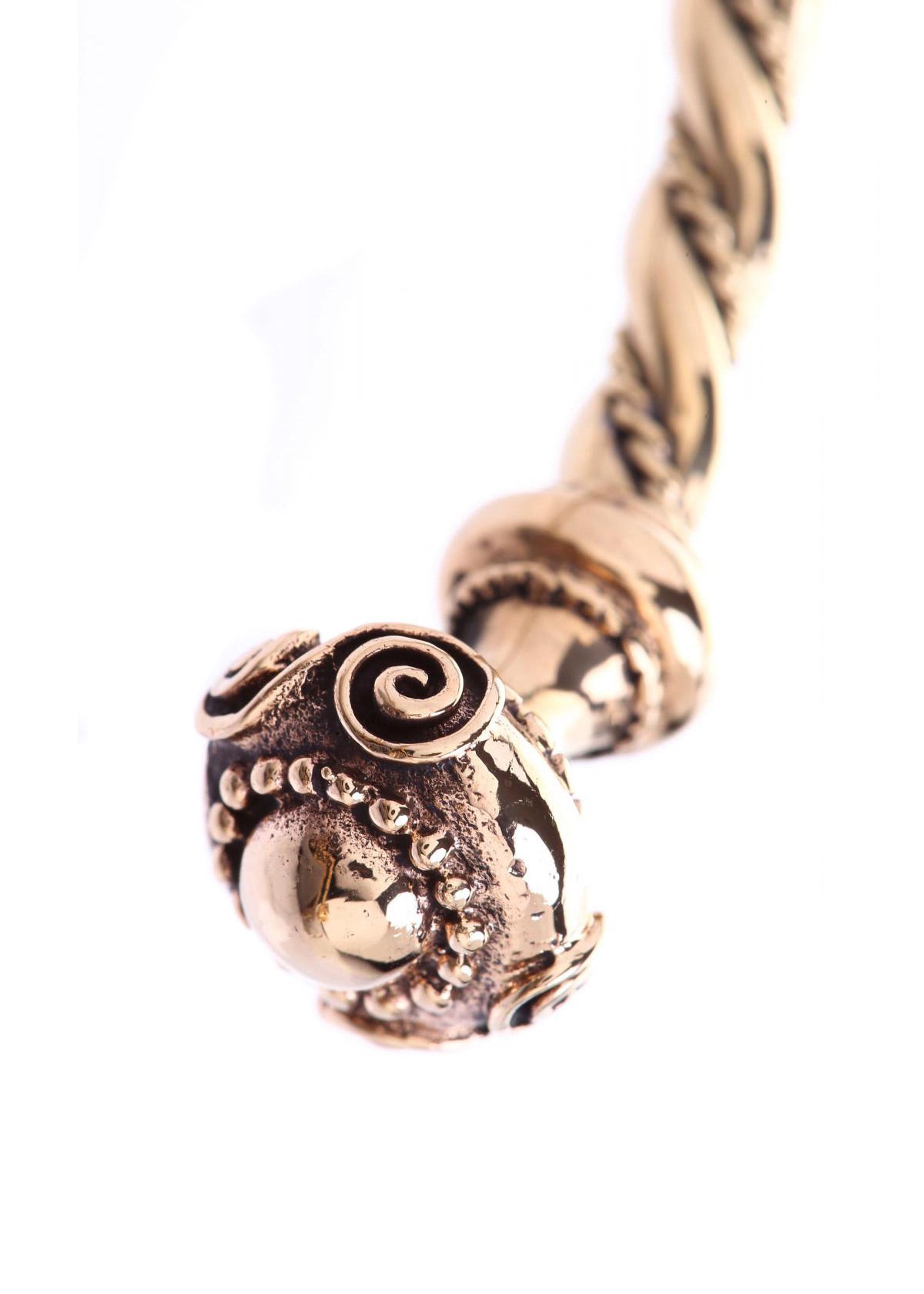 Imagen única de: Torques, Collar Celta De Bronce, Con Cordón