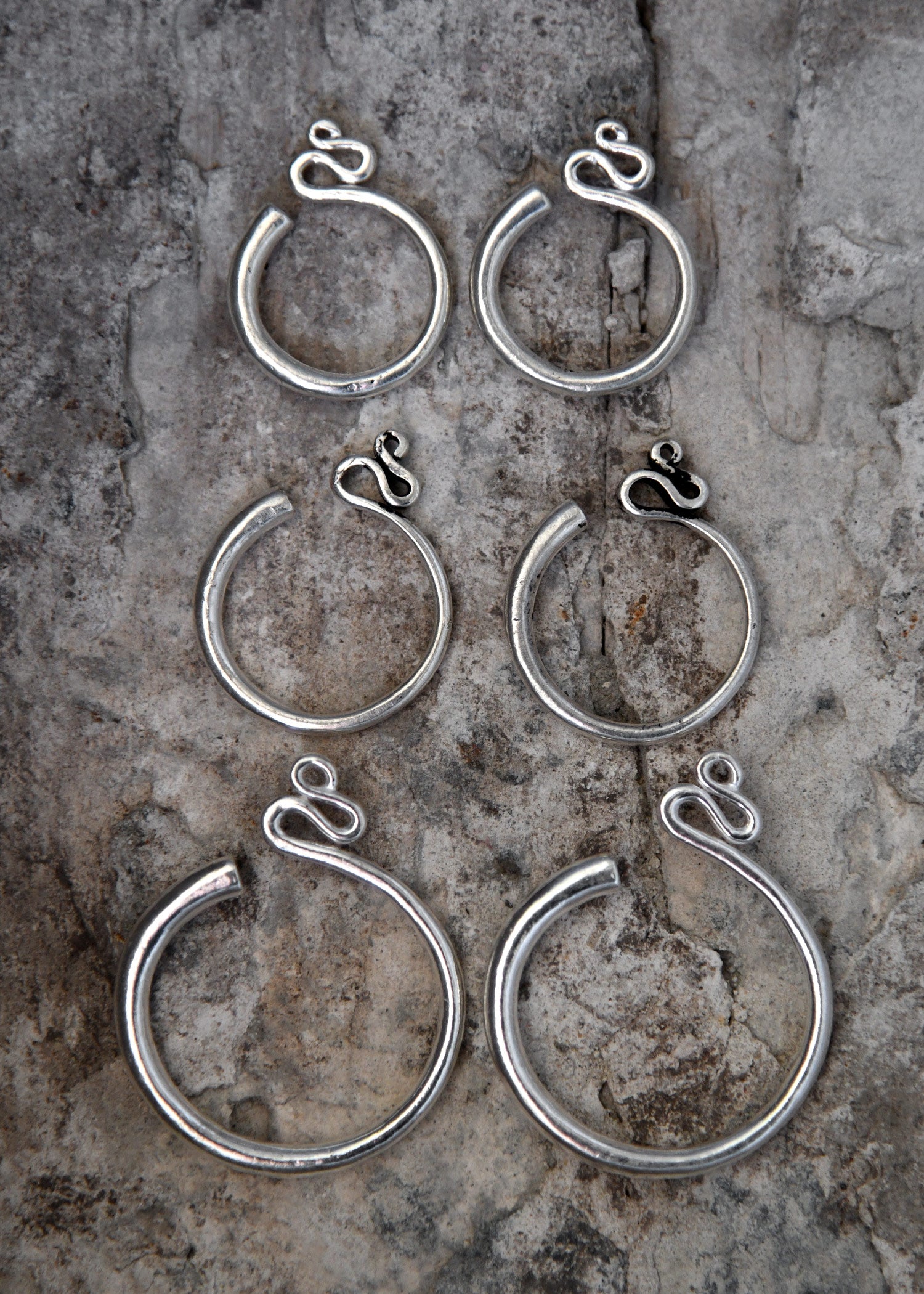 Imagen única de: Anillos De Templo Eslavos, Grandes, Par