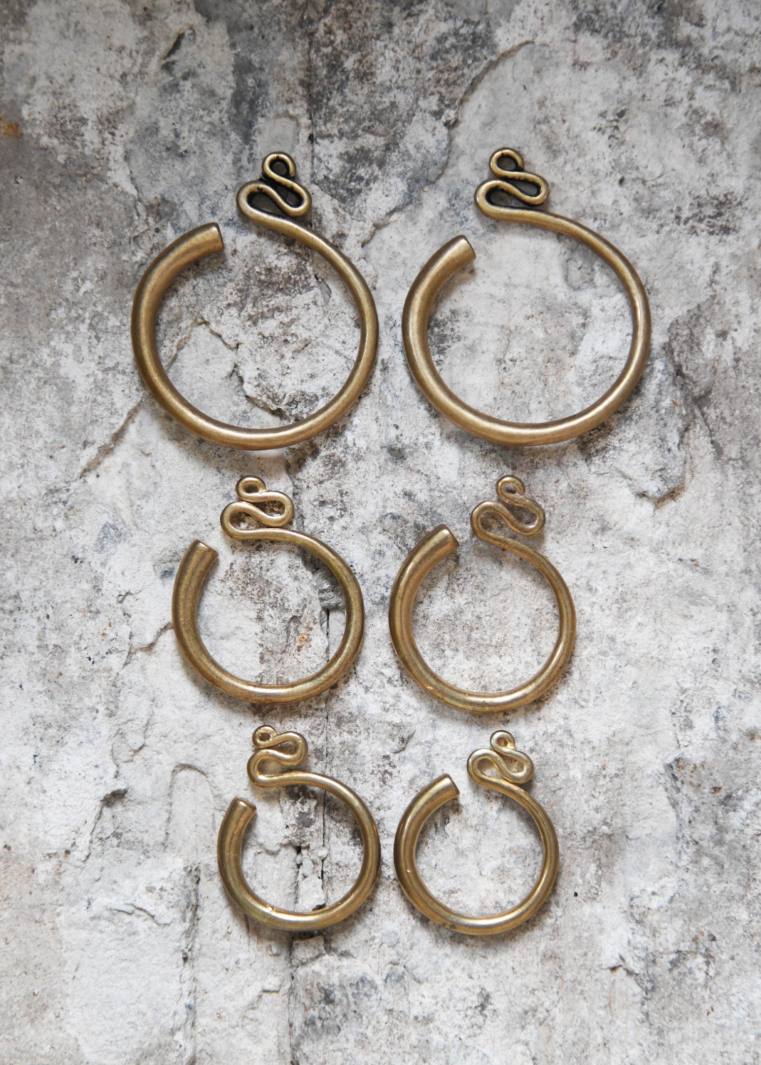 Imagen única de: Anillos De Templo Eslavos, Grandes, Par