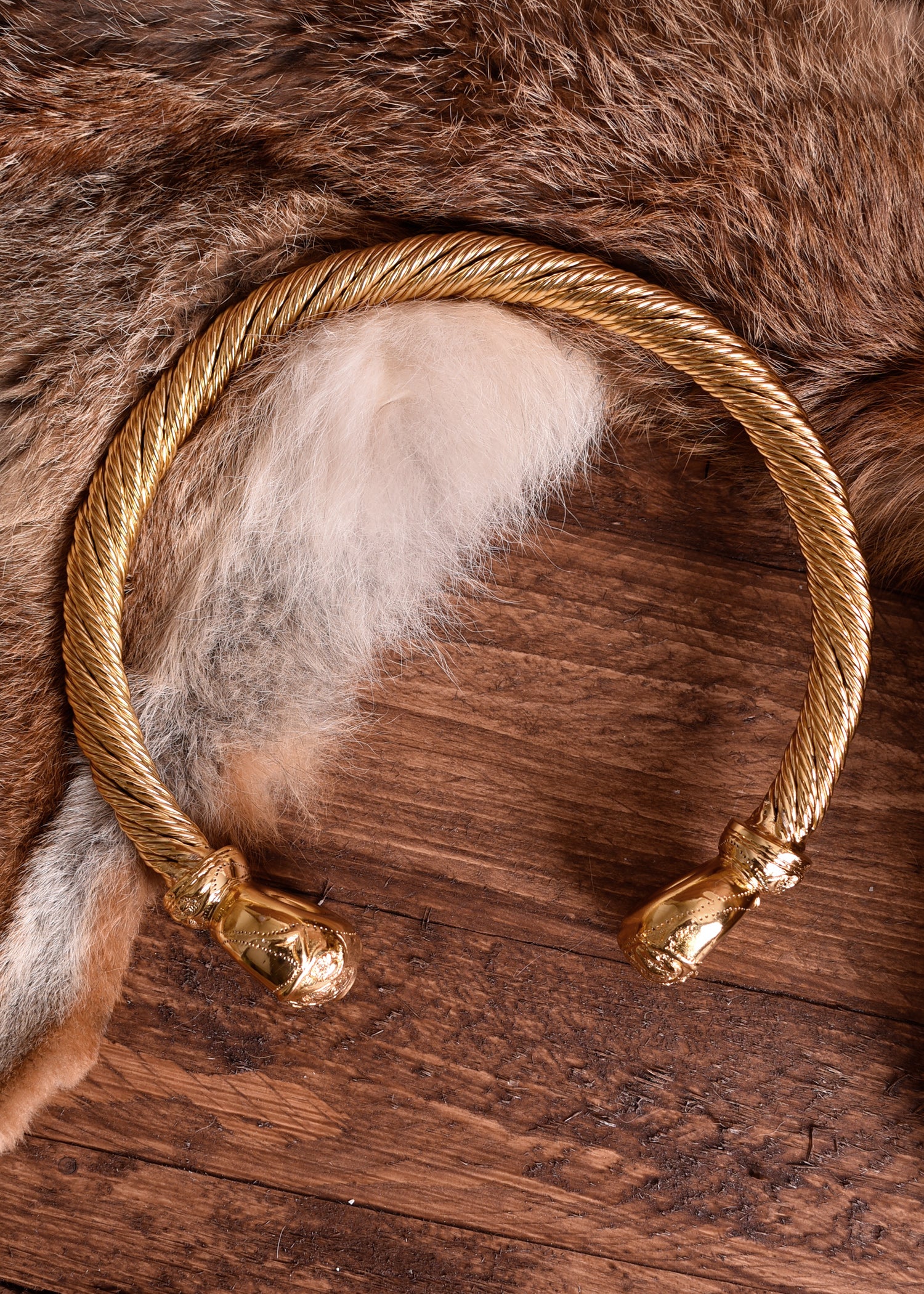 Imagen única de: Large Torque De Snettisham - Réplica De Latón Bañado En Oro