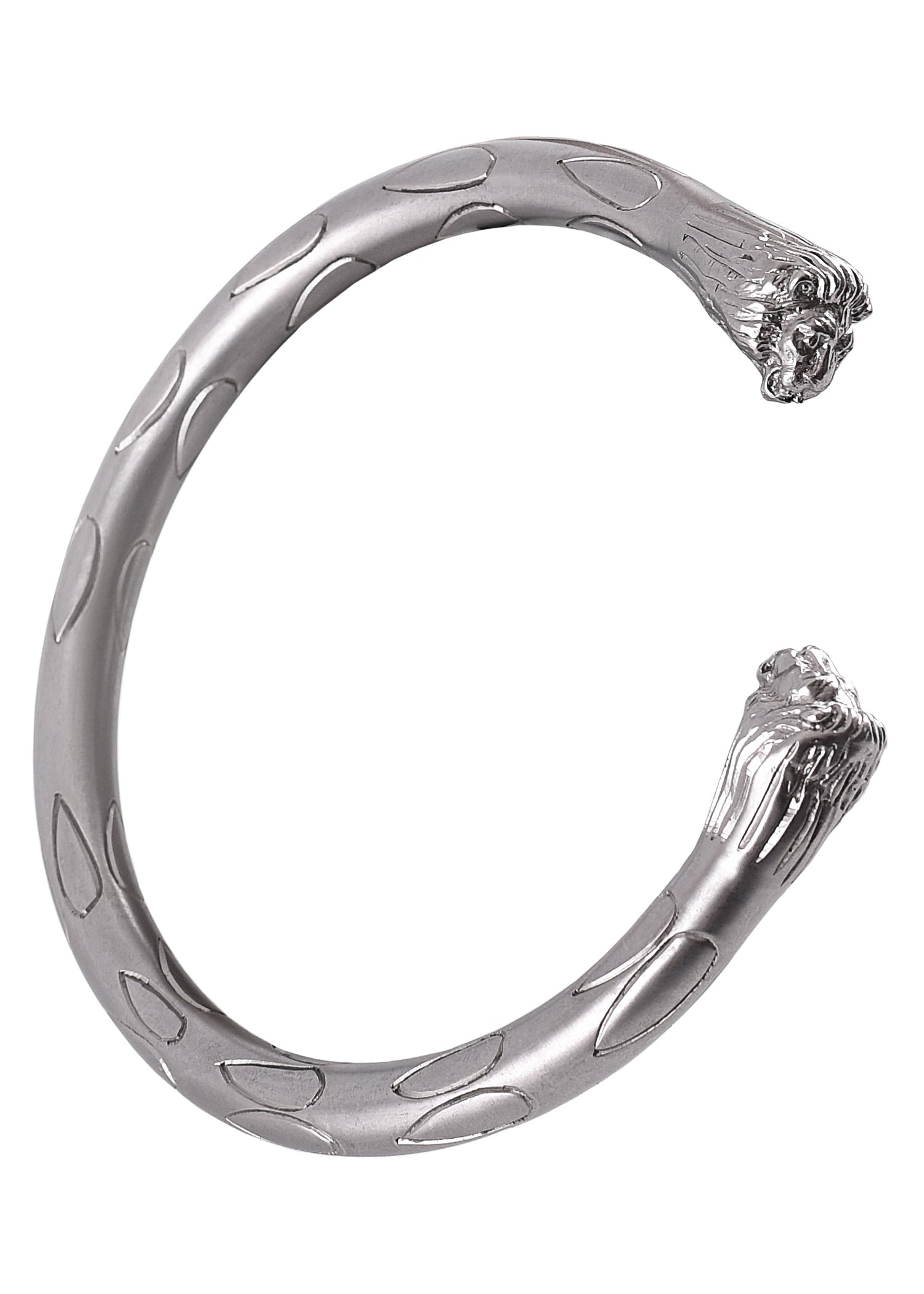 Imagen única de: Torques Romanos Con Cabeza De León, Latón Estañado, Par