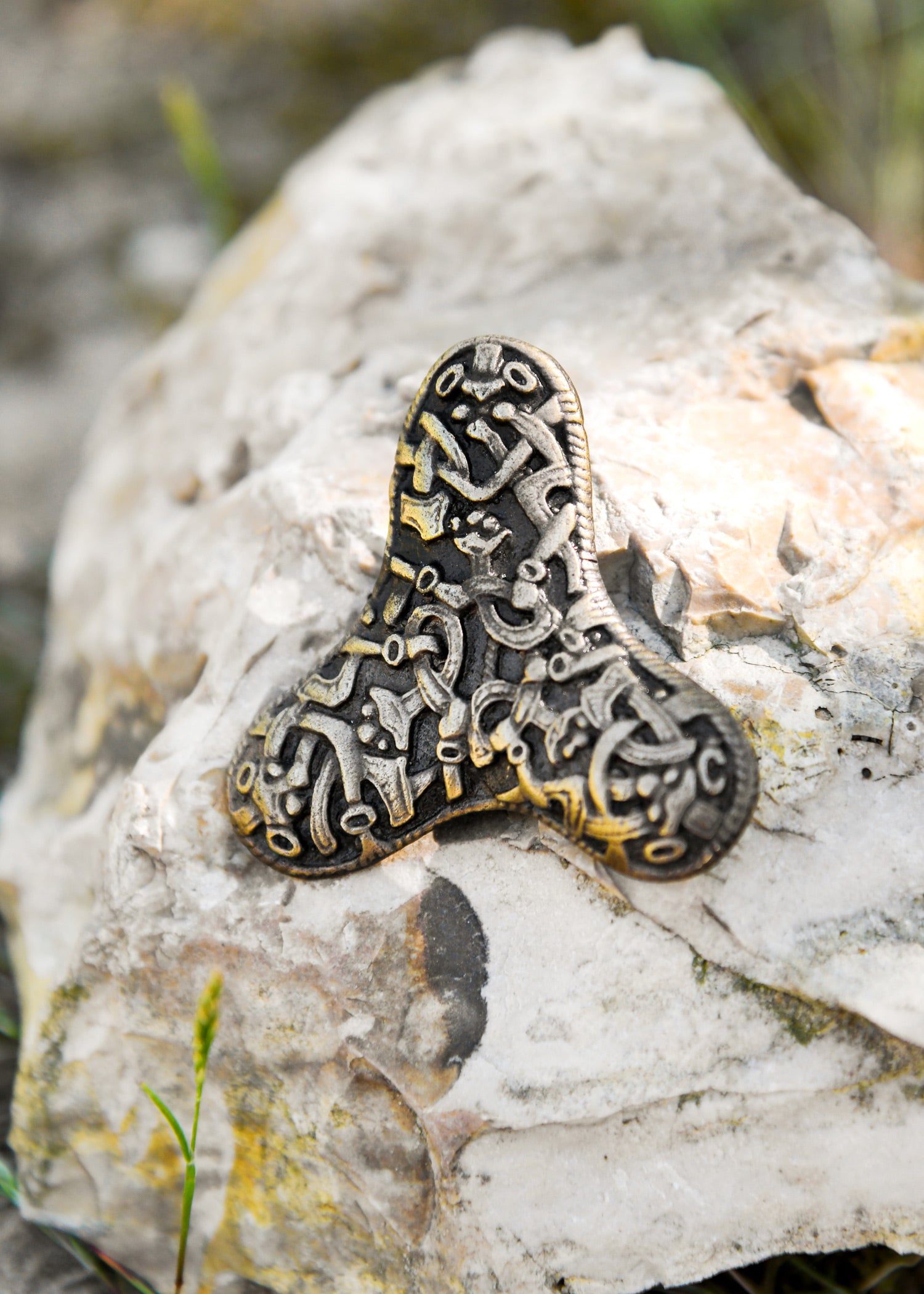 Imagen única de: Broche De Hoja De Trébol De Latón