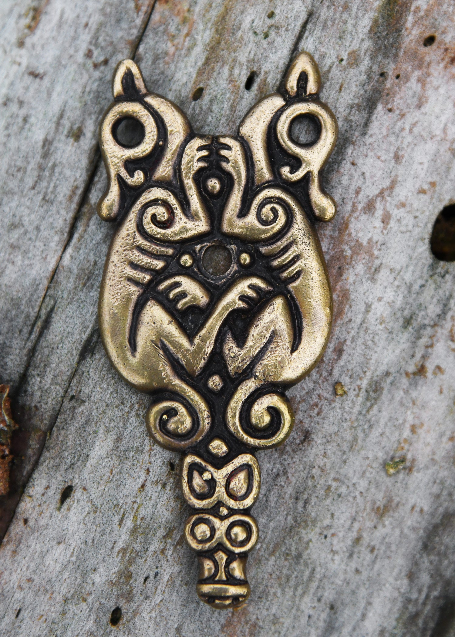 Imagen única de: Nariz De Latón (Nasal) Con Motivo Celta, Adecuada Para Proyectos De Bricolaje