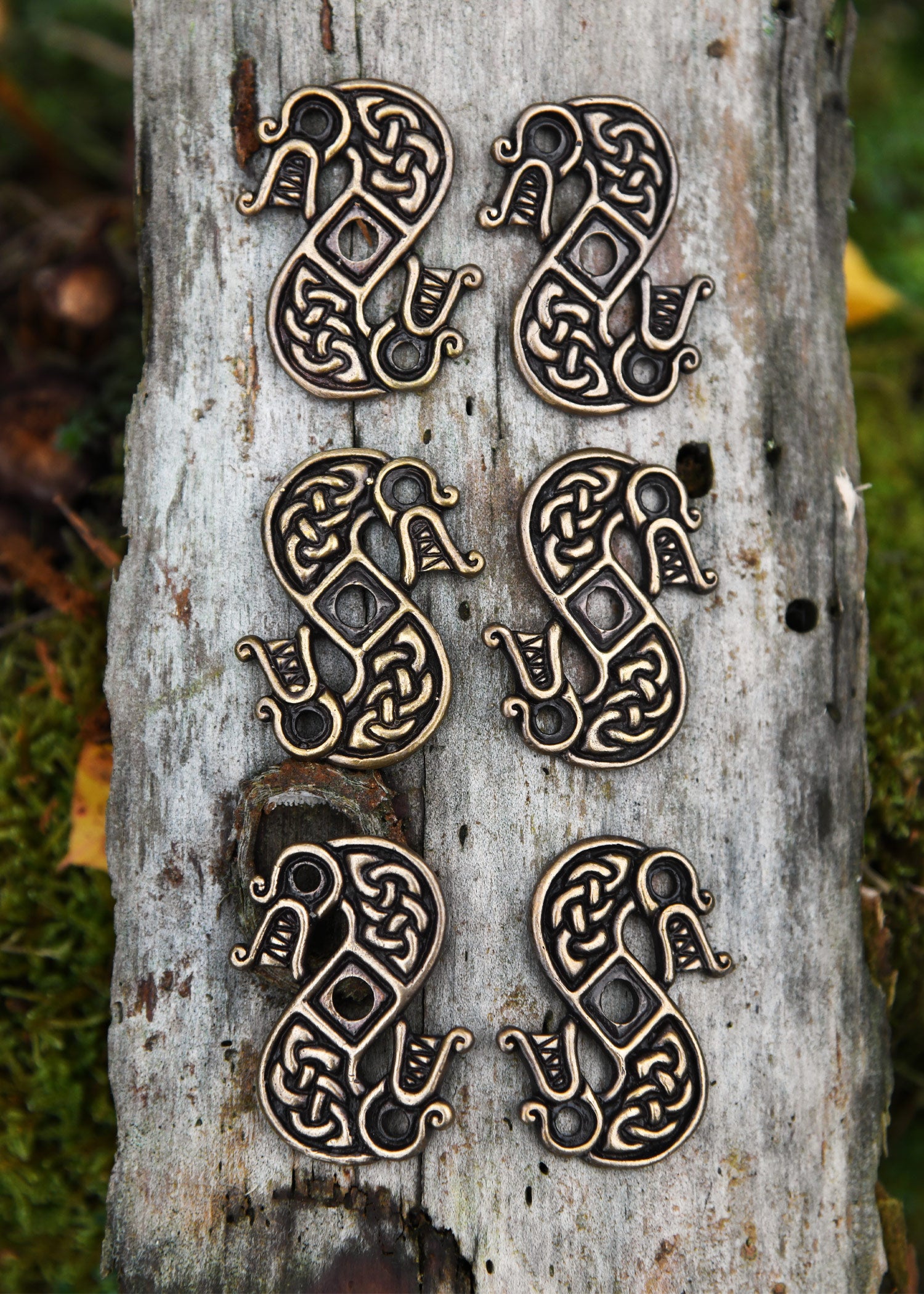 Imagen única de: Accesorios De Dragones De Latón Para Proyectos De Bricolaje (6 Piezas - Juego De 3 Pares)