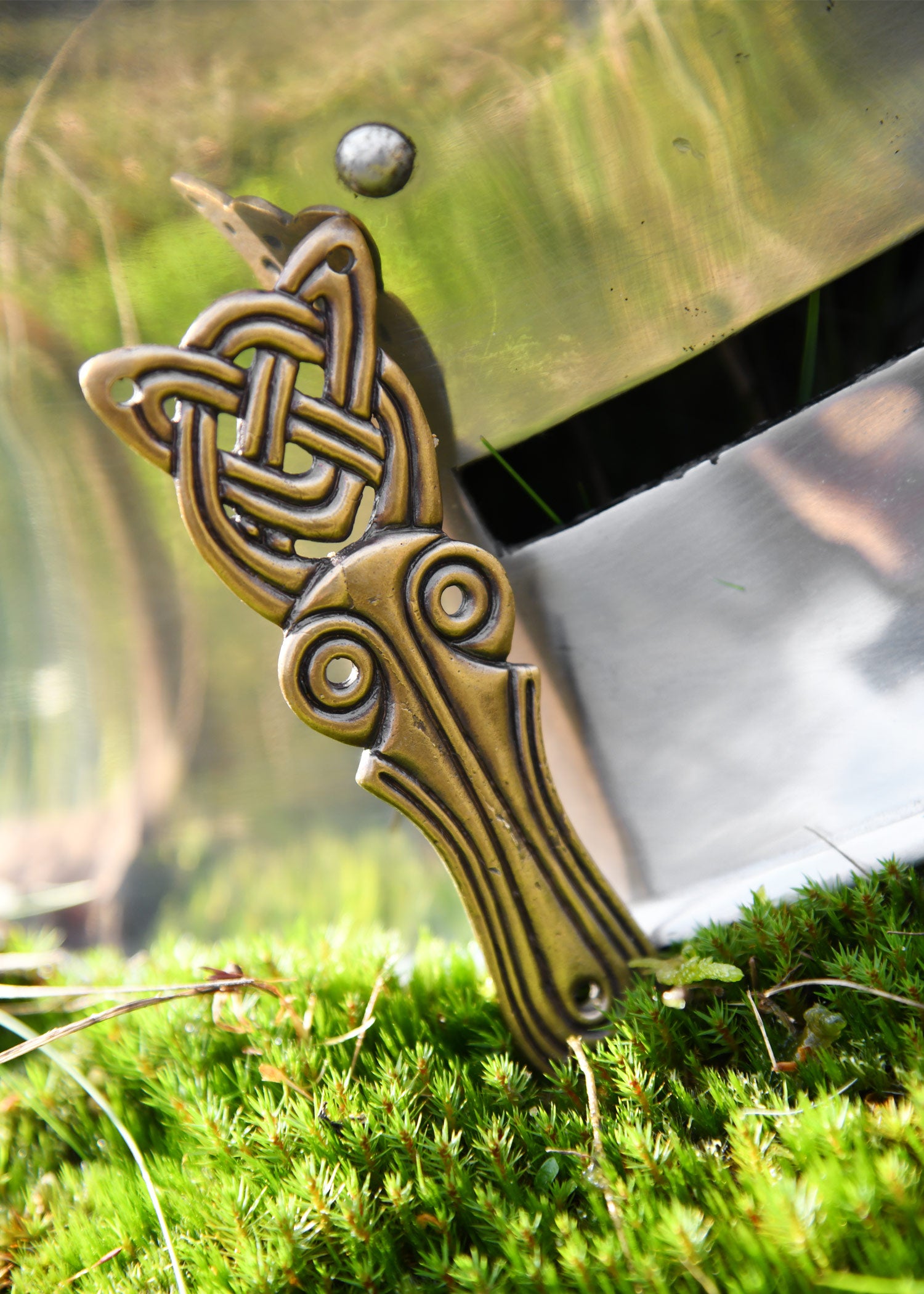 Imagen única de: Pieza Nasal De Latón (Nasal), Dragón Nórdico, Adecuada Para Proyectos De Bricolaje