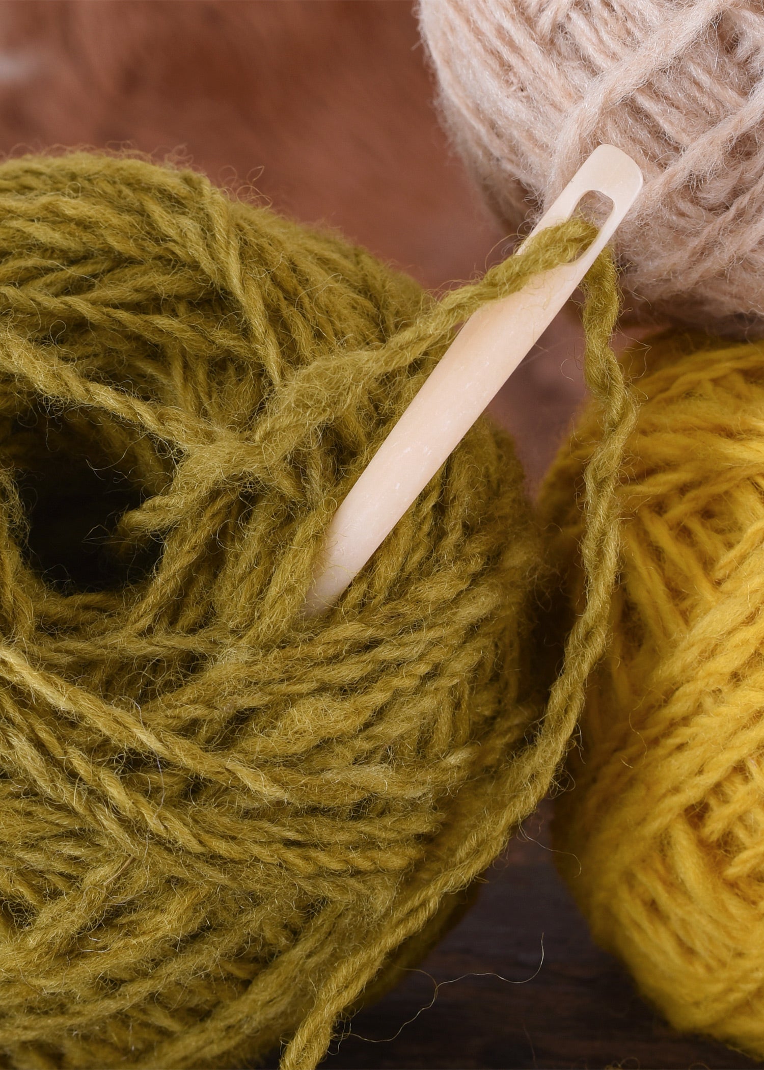 Imagen única de: Aguja De Tejer / Aguja De Coser Grande Hecha De Hueso Para Encuadernación