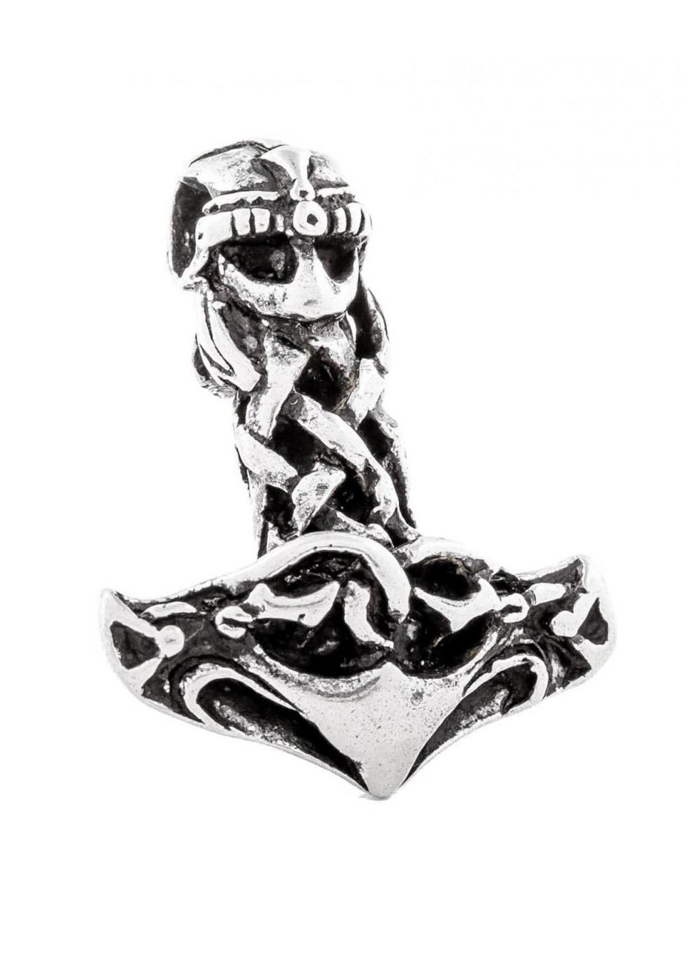 Imagen única de: Martillo De Thor Con Casco, Plateado.