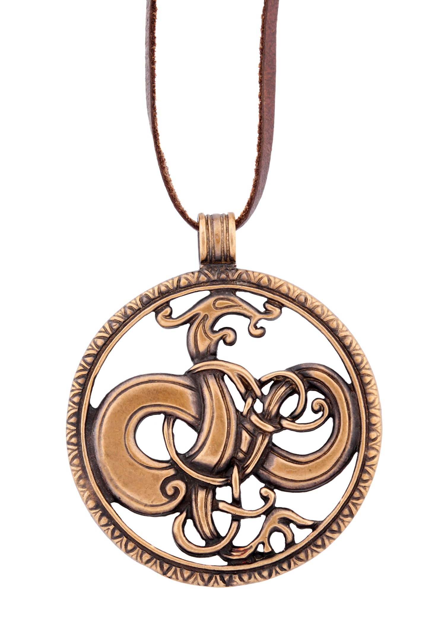 Imagen única de: Colgante De Collar - Dragón Estilo Urnes, Bronce