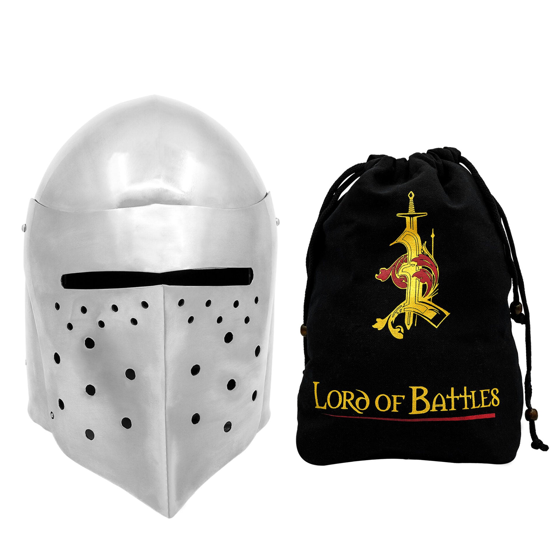 Casco de Caballero Bascinet del Siglo Xiv con Forro Acolchado de Protección - Imagen 10