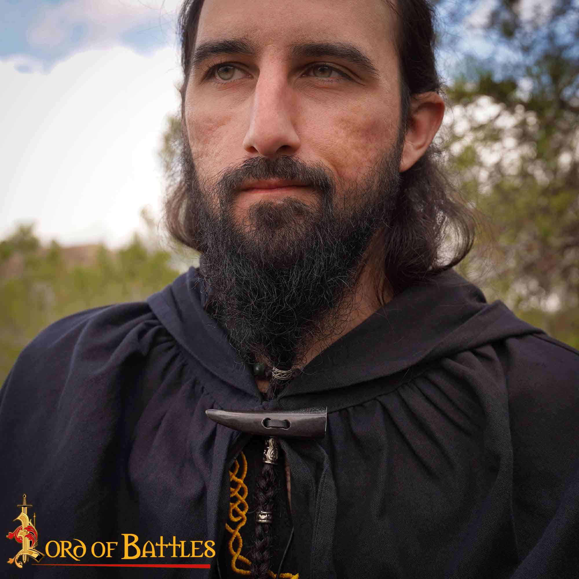 Imagen única de: Toggles Medievales Vikingos de Cuerno de Buey - Juego de 5 Cierres Artesanales de Cuerno Natural