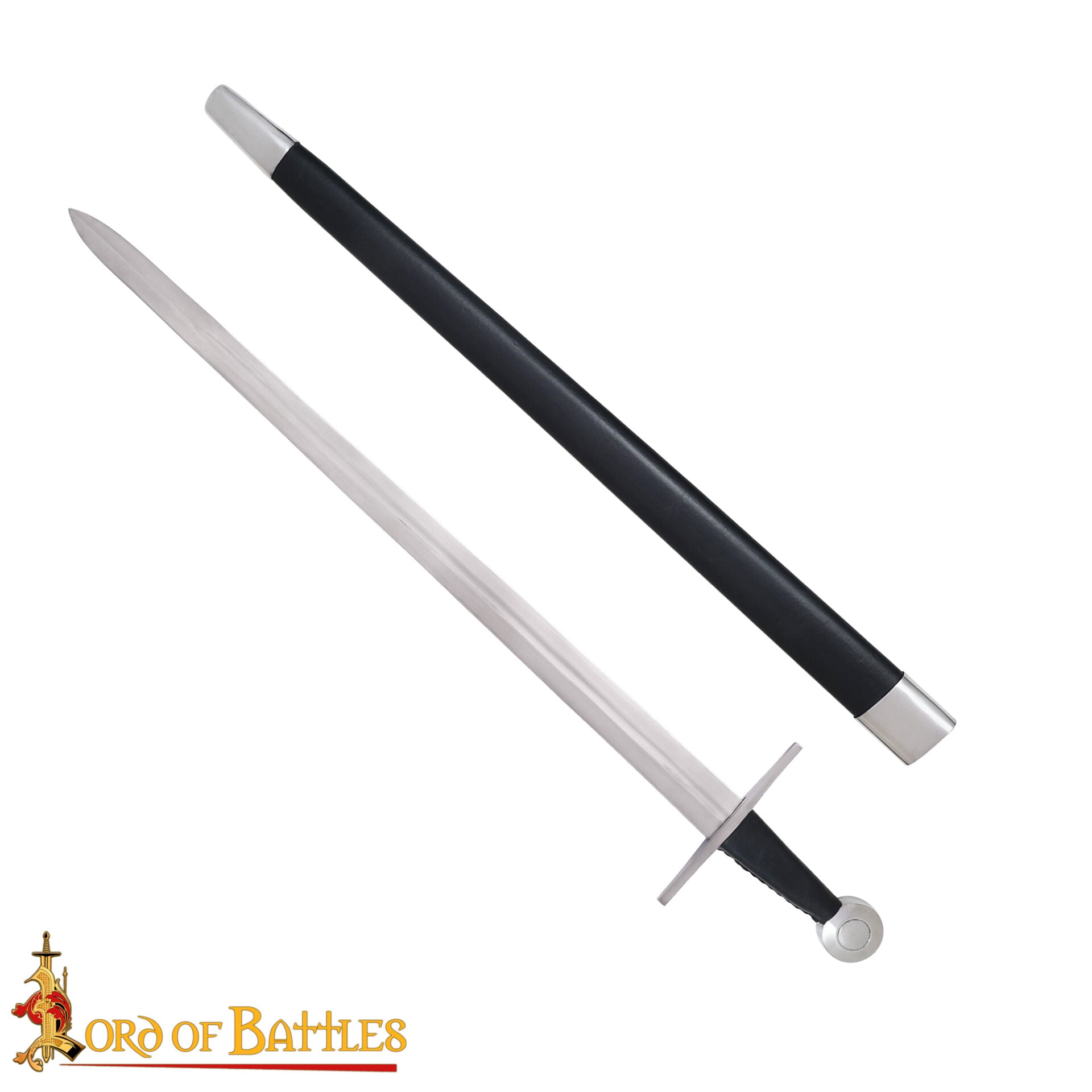 Imagen única de: Espada Vikinga de Acero Al Carbono Forjada a Mano con Vaina -funcional