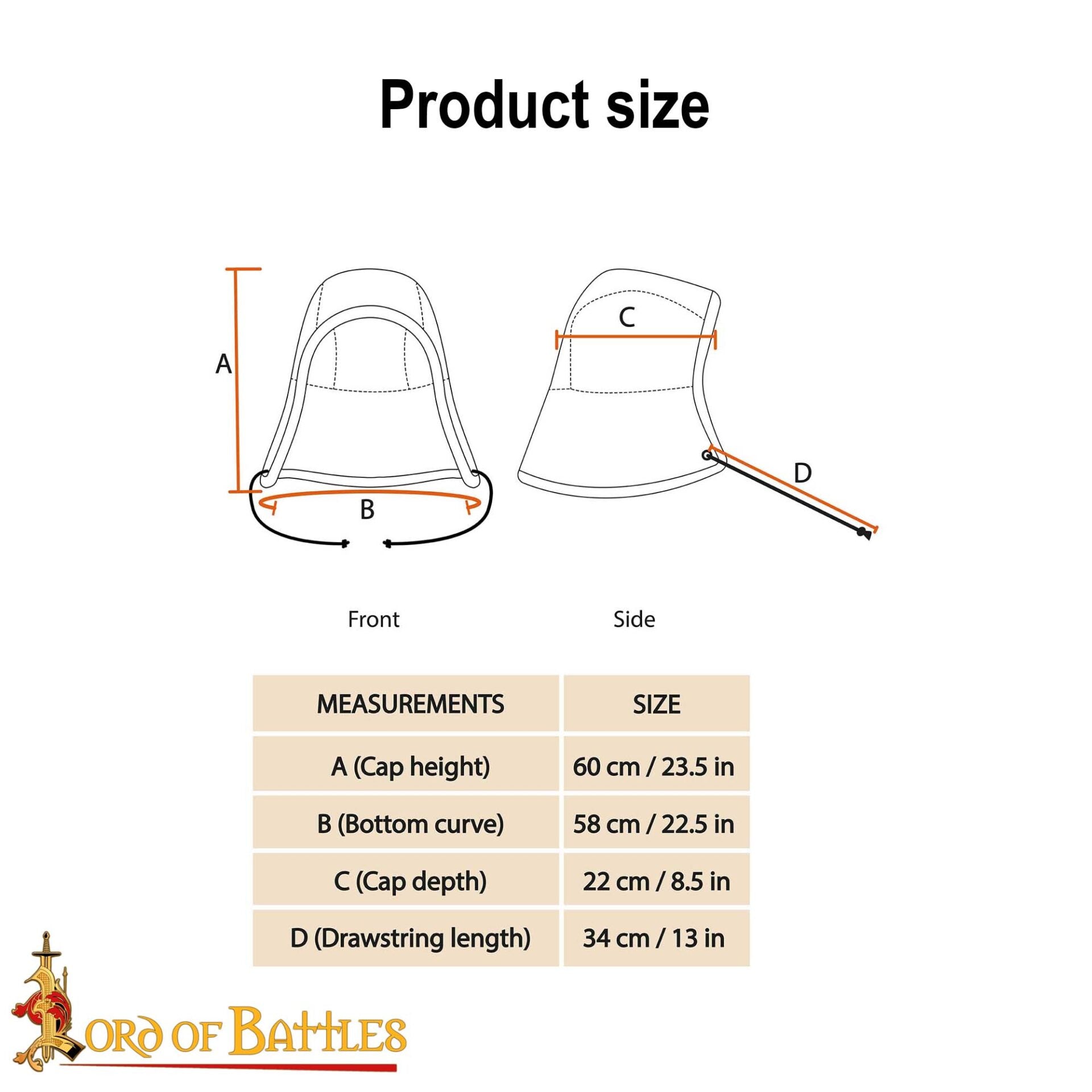 Imagen única de: Gorra Acolchada Medieval - Forro de Casco Acolchado Negro