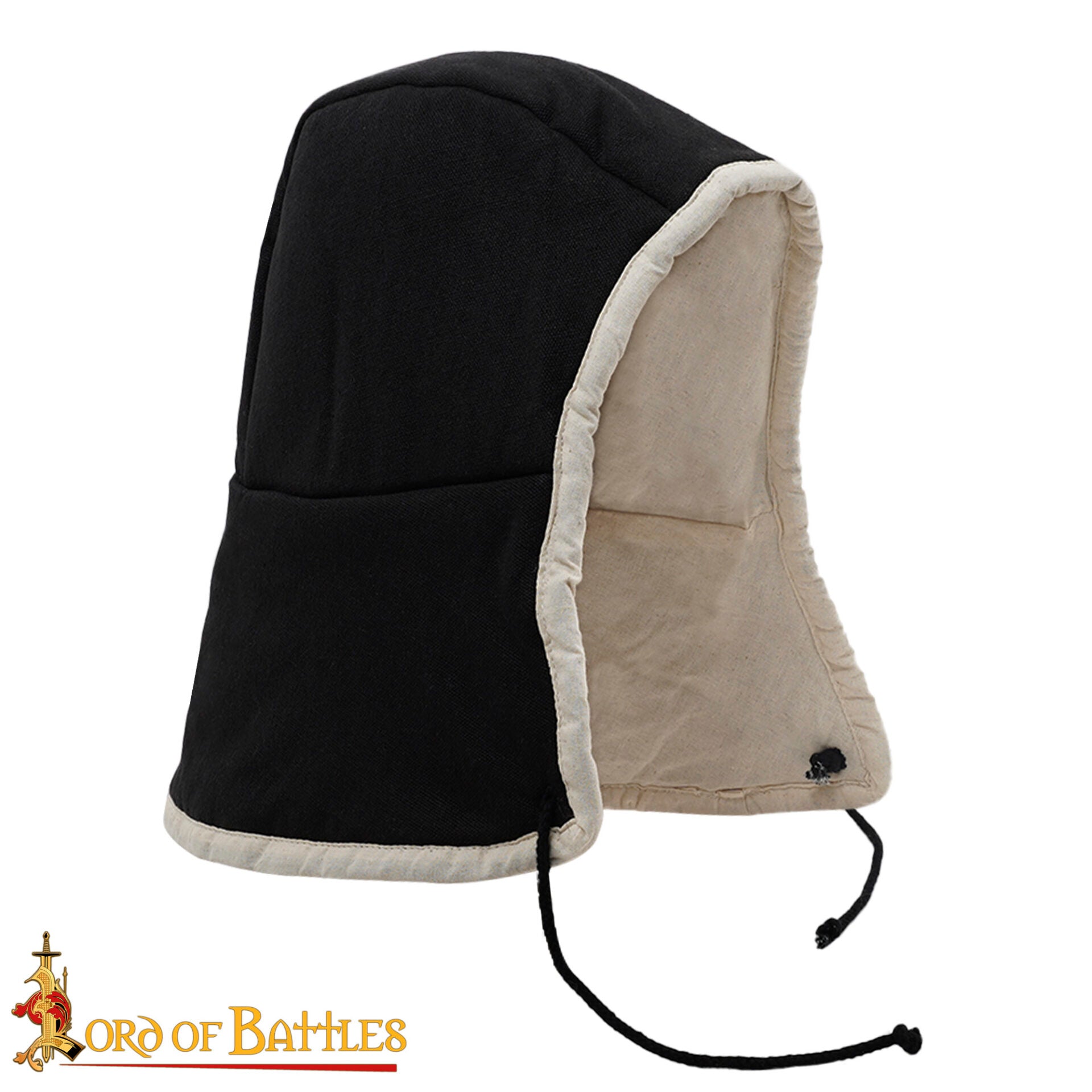 Imagen única de: Gorra Acolchada Medieval - Forro de Casco Acolchado Negro