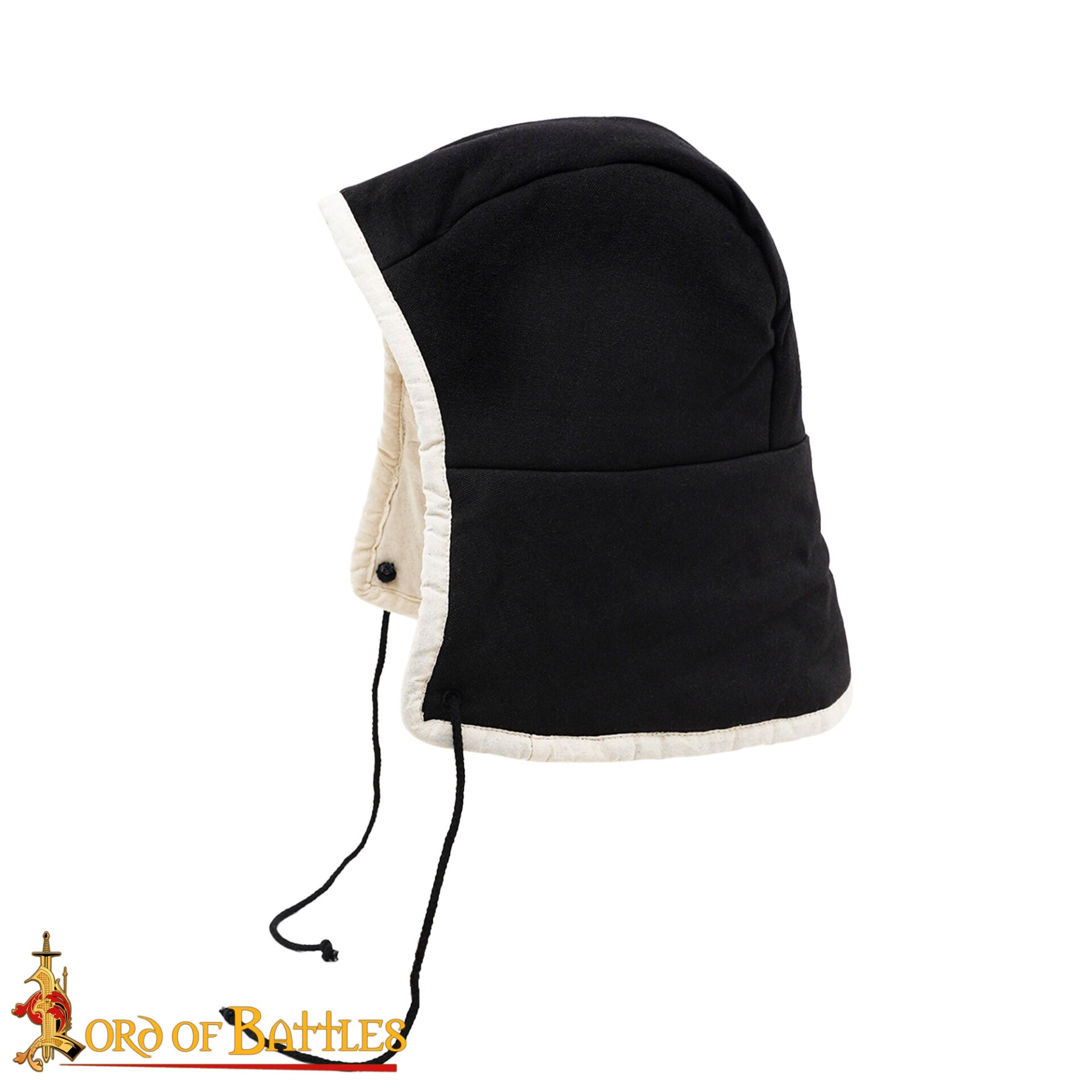 Imagen única de: Gorra Acolchada Medieval - Forro de Casco Acolchado Negro