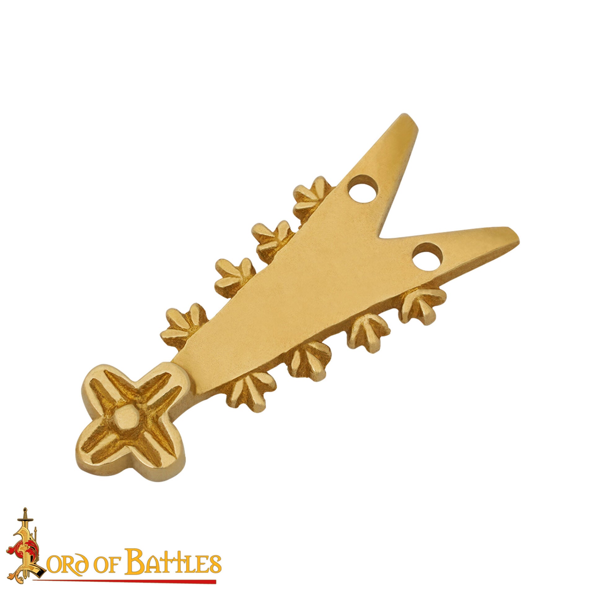 Imagen única de: Extremo de Cinturón de Latón - Chape Estilo Renacentista