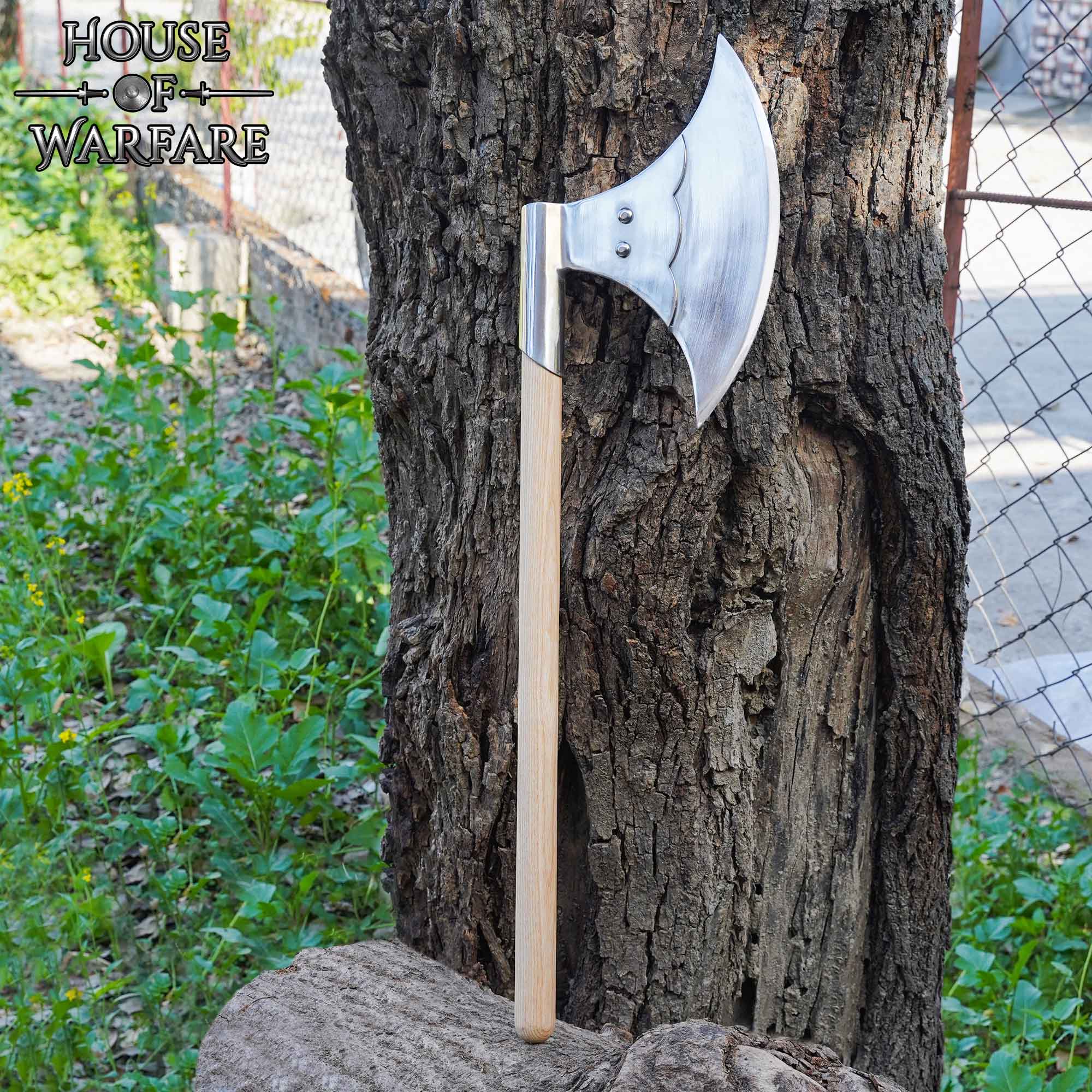 Imagen única de: Gran Cabeza de Hacha - Hoja de Acero Forjada a Mano