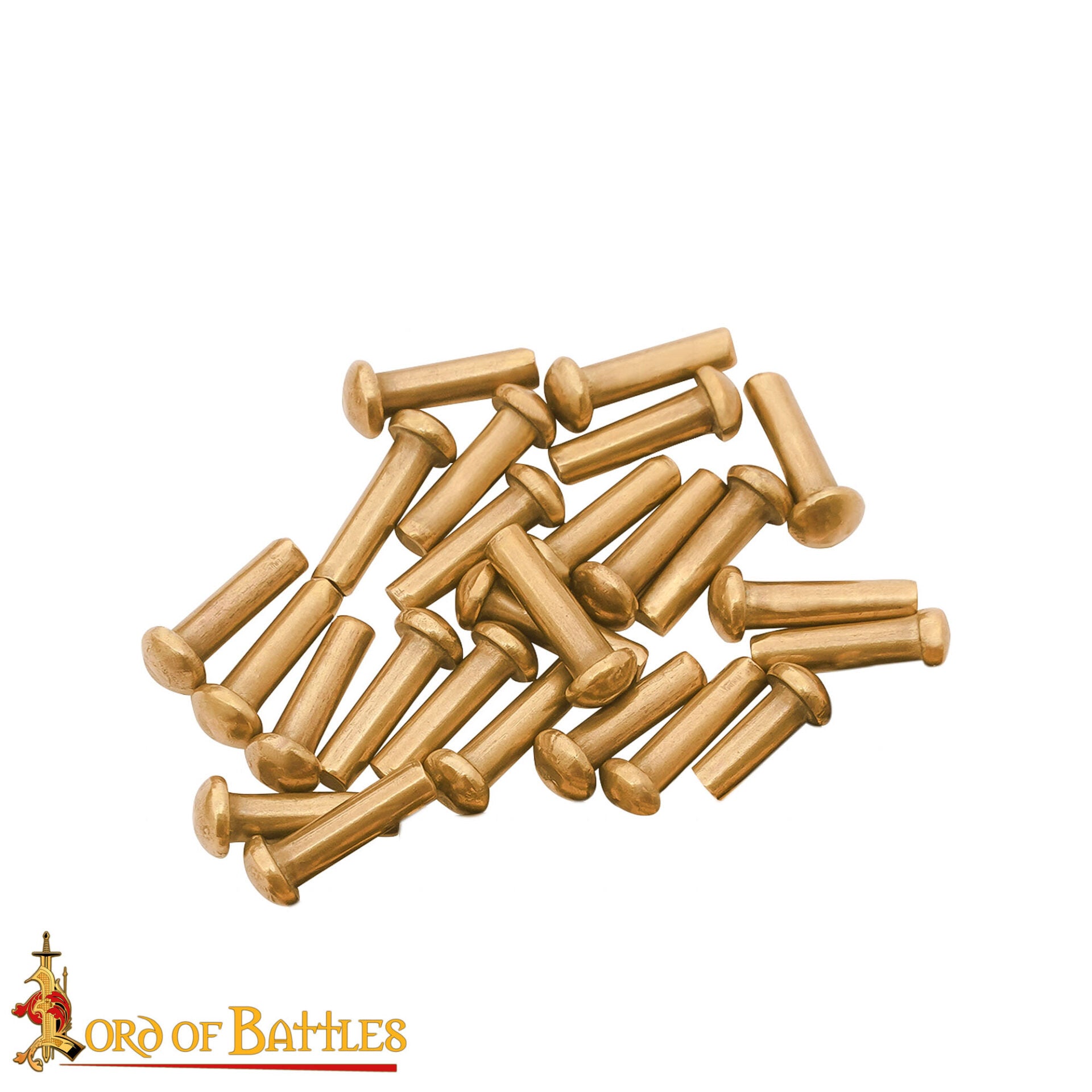 Imagen única de: Juego de 25 Remaches Medievales de Latón de 8 Mm de Diámetro