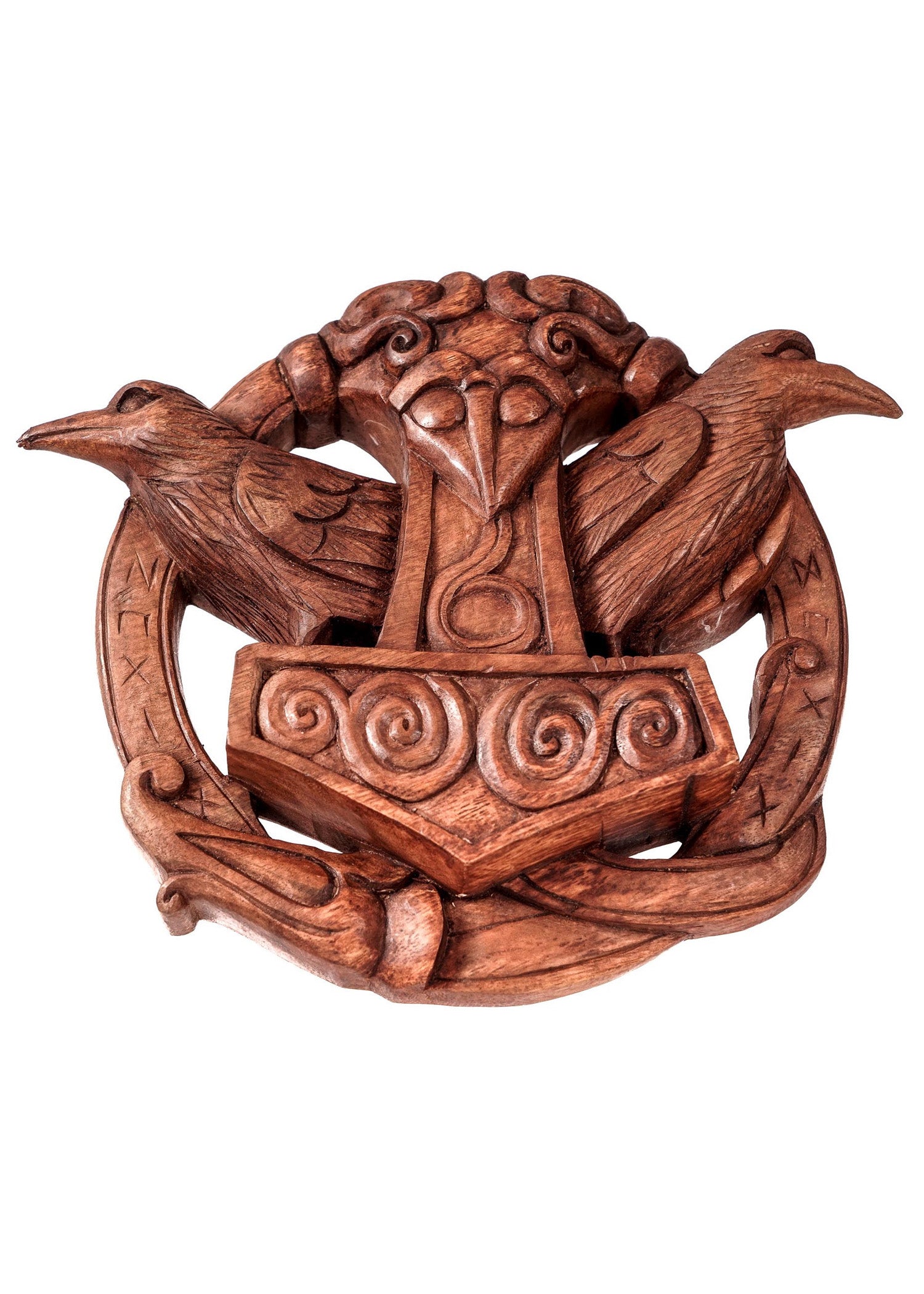 Imagen única de: Decoración De Pared Martillo De Thor Con Cuervos Hugin Y Munin