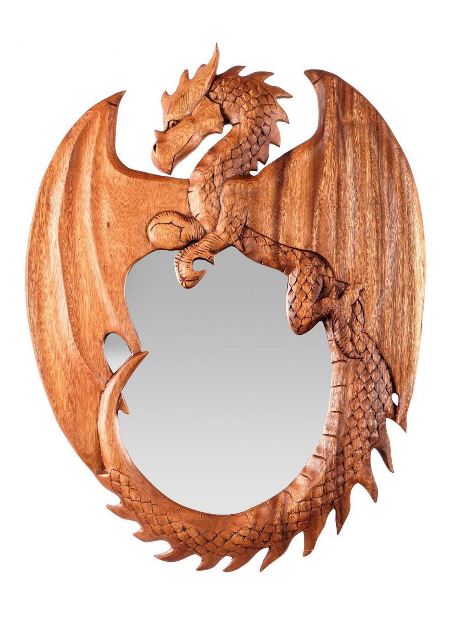 Imagen única de: Espejo De Dragón De Madera